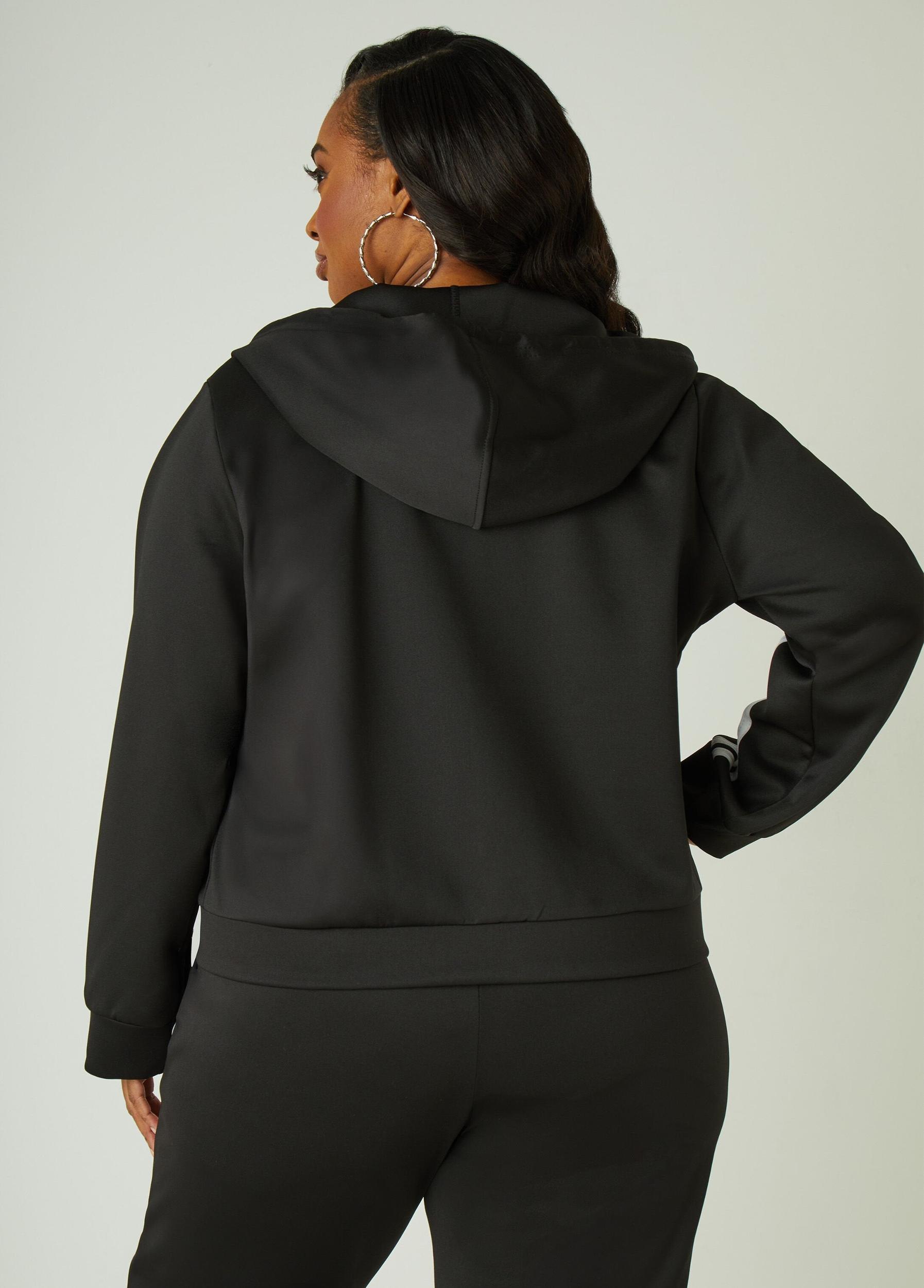 Striped Hooded Track Jacket Product Image