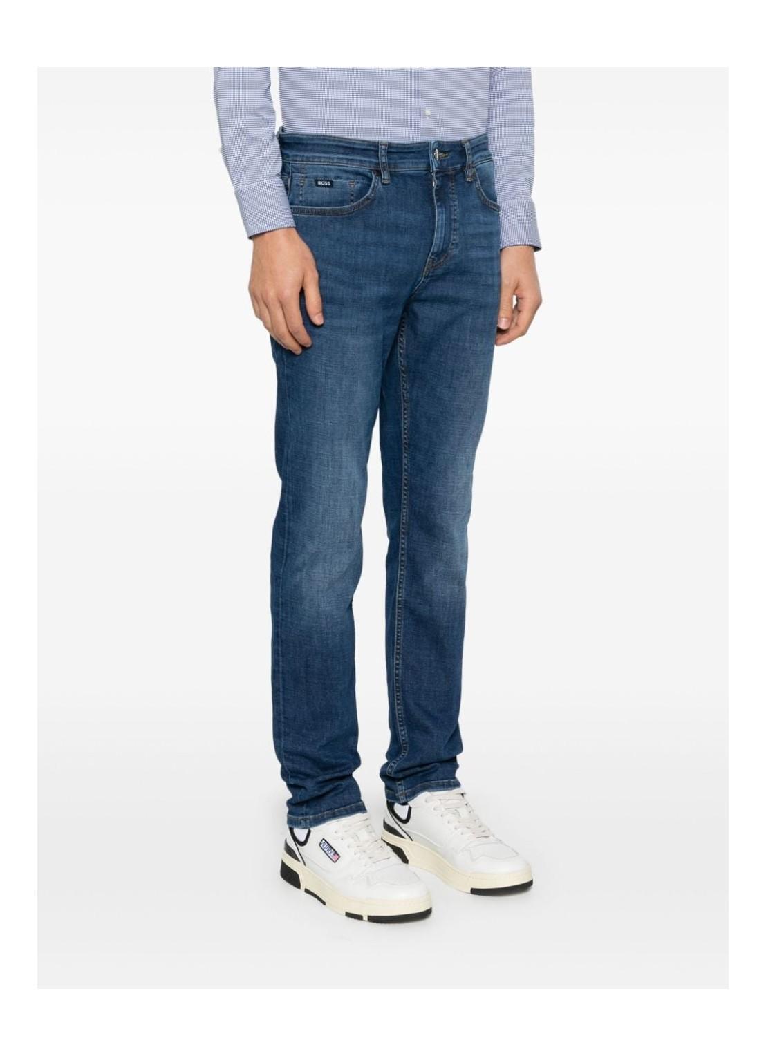 HUGO BOSS Mid-rise Straight-leg Jeans In Blue Product Image