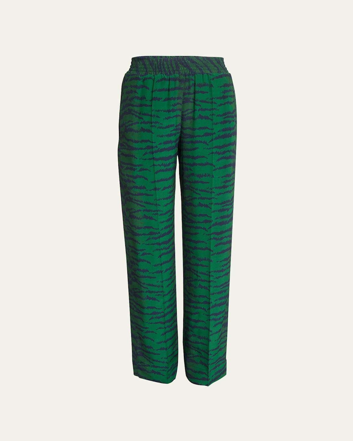 Womens Printed Elasticized Trousers Product Image