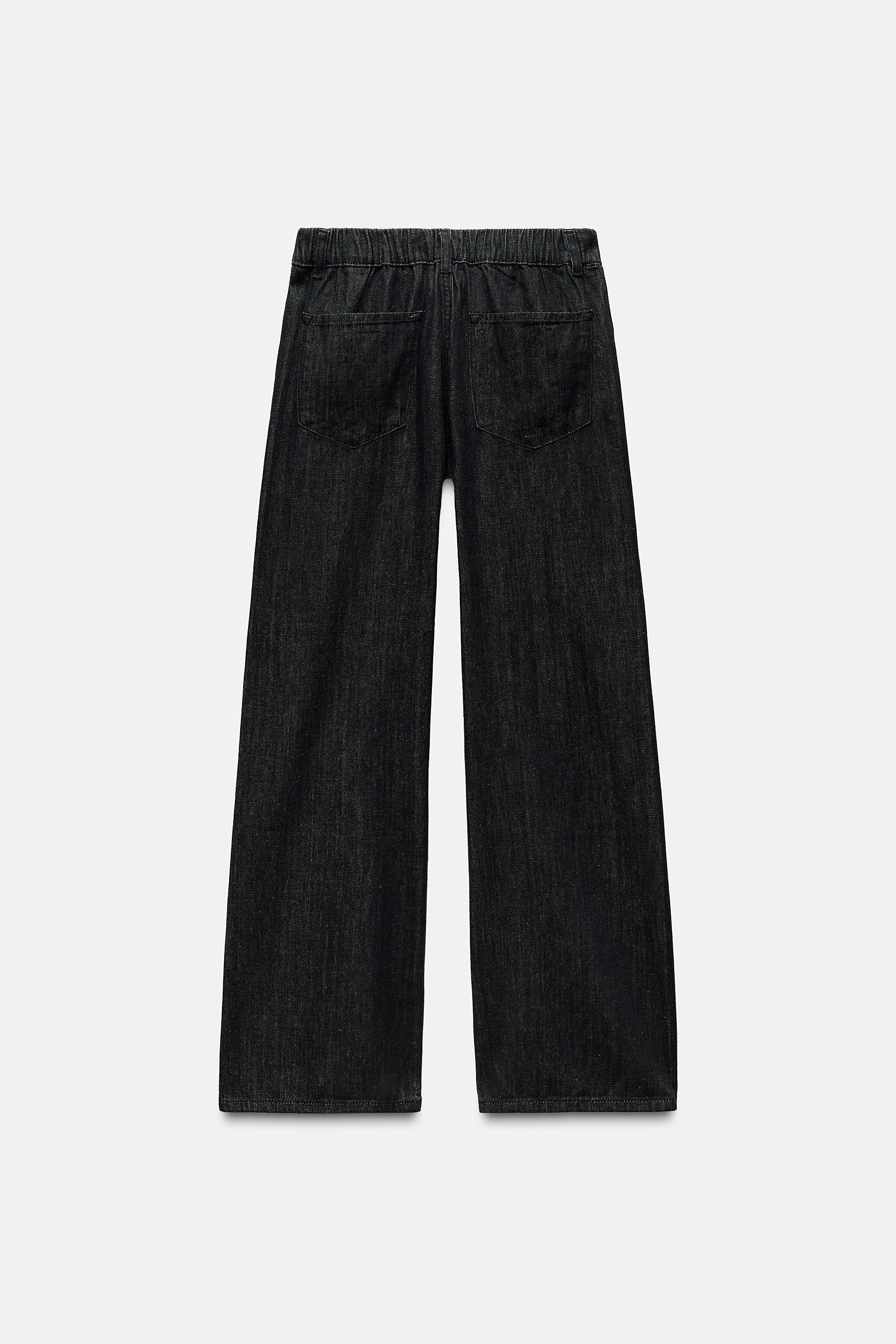 DENIM-EFFECT PAJAMA PANTS Product Image