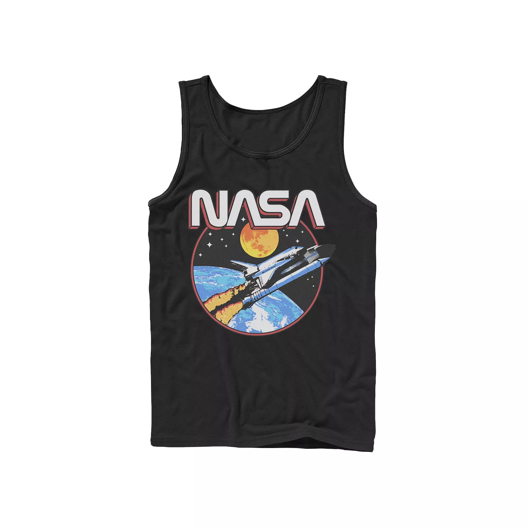 Men's NASA Retro Lift Off Space Graphic Tank Top,  Product Image
