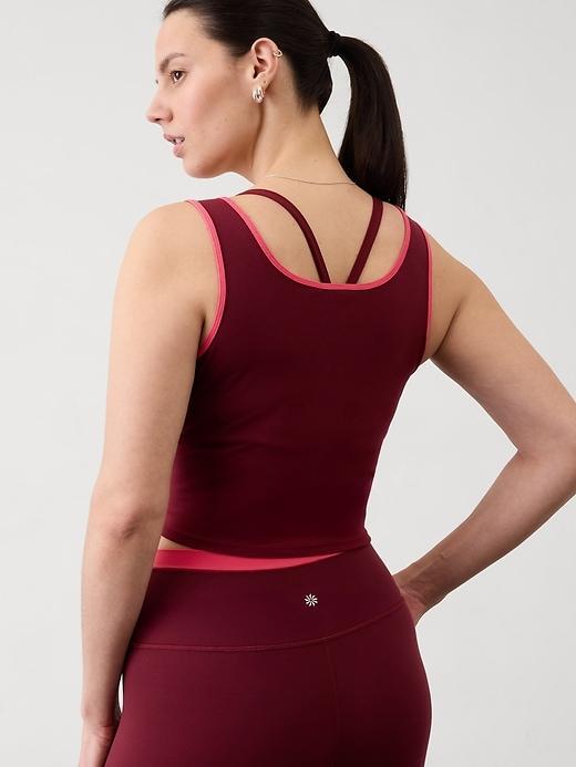 Signature Rib Square Neck Crop Tank Product Image