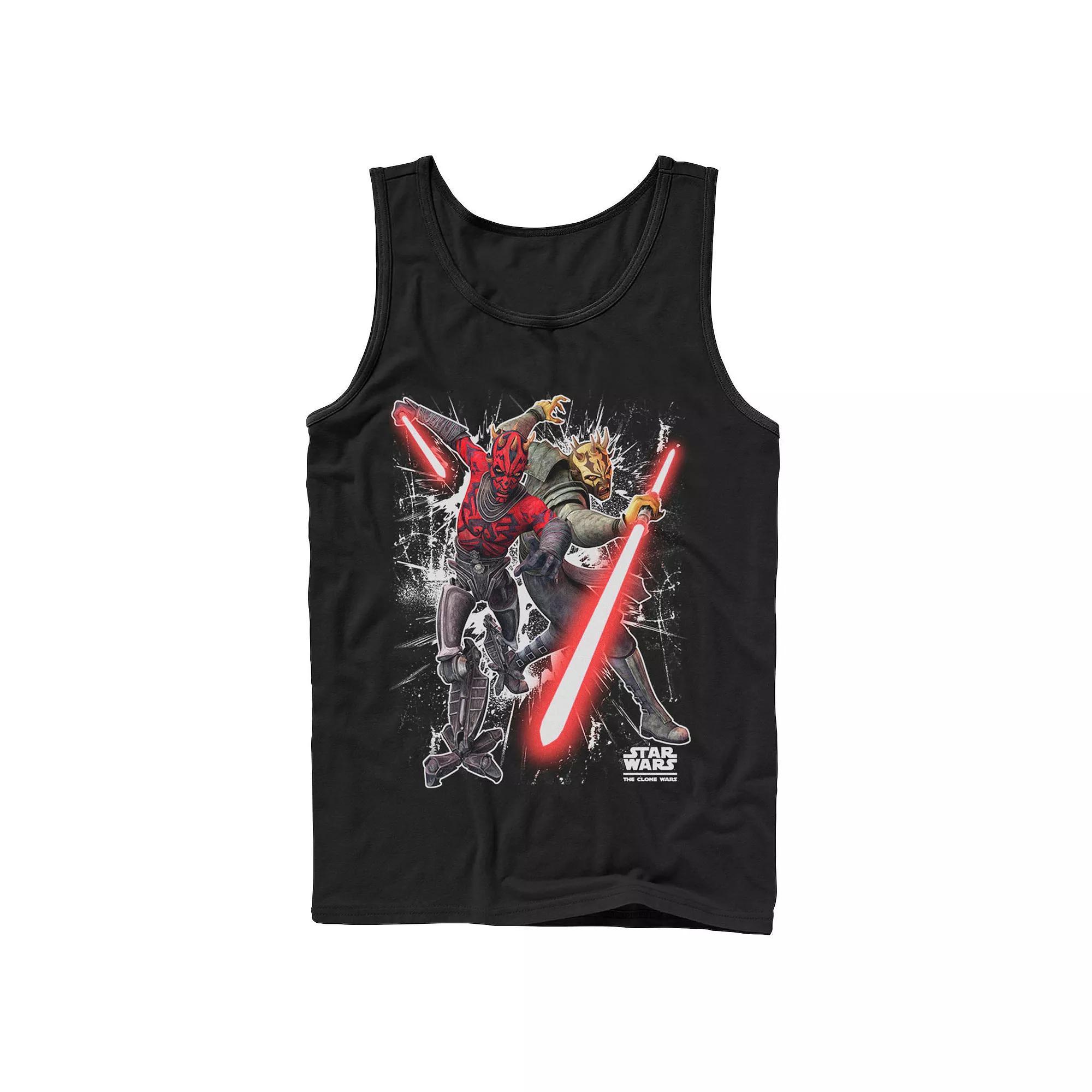 Men's Star Wars: The Clone Wars Darth Maul & Savage Opress Tank Top, Size: XL, Black Product Image