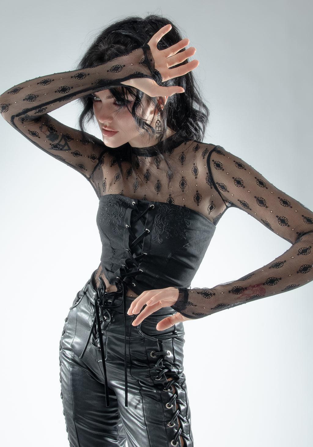 Essendi Long Sleeve Mesh Top Product Image