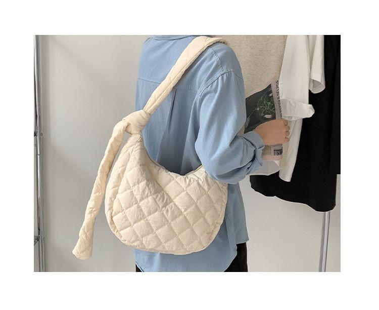 Plain Quilted Nylon Crossbody Bag Product Image