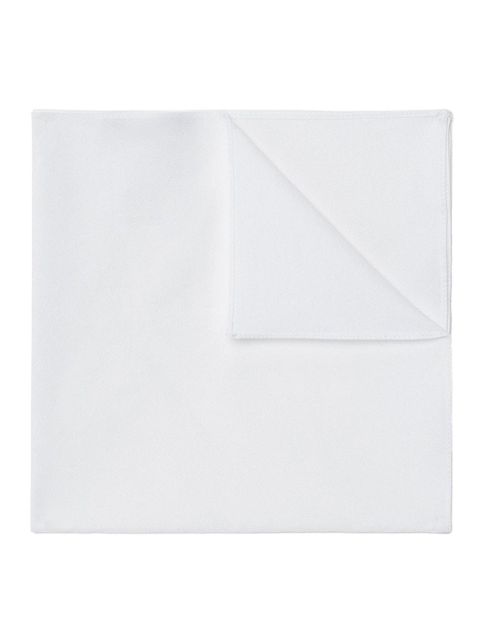 Mens Sea Island Cotton Twill Pocket Square for Tuxedo Product Image