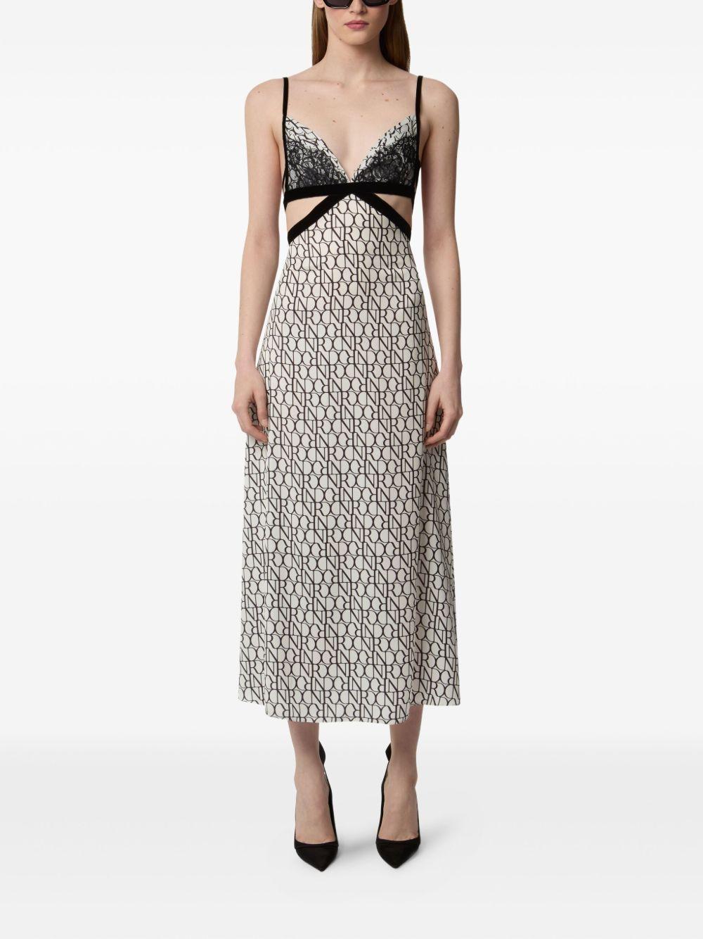 lace-insert midi dress Product Image