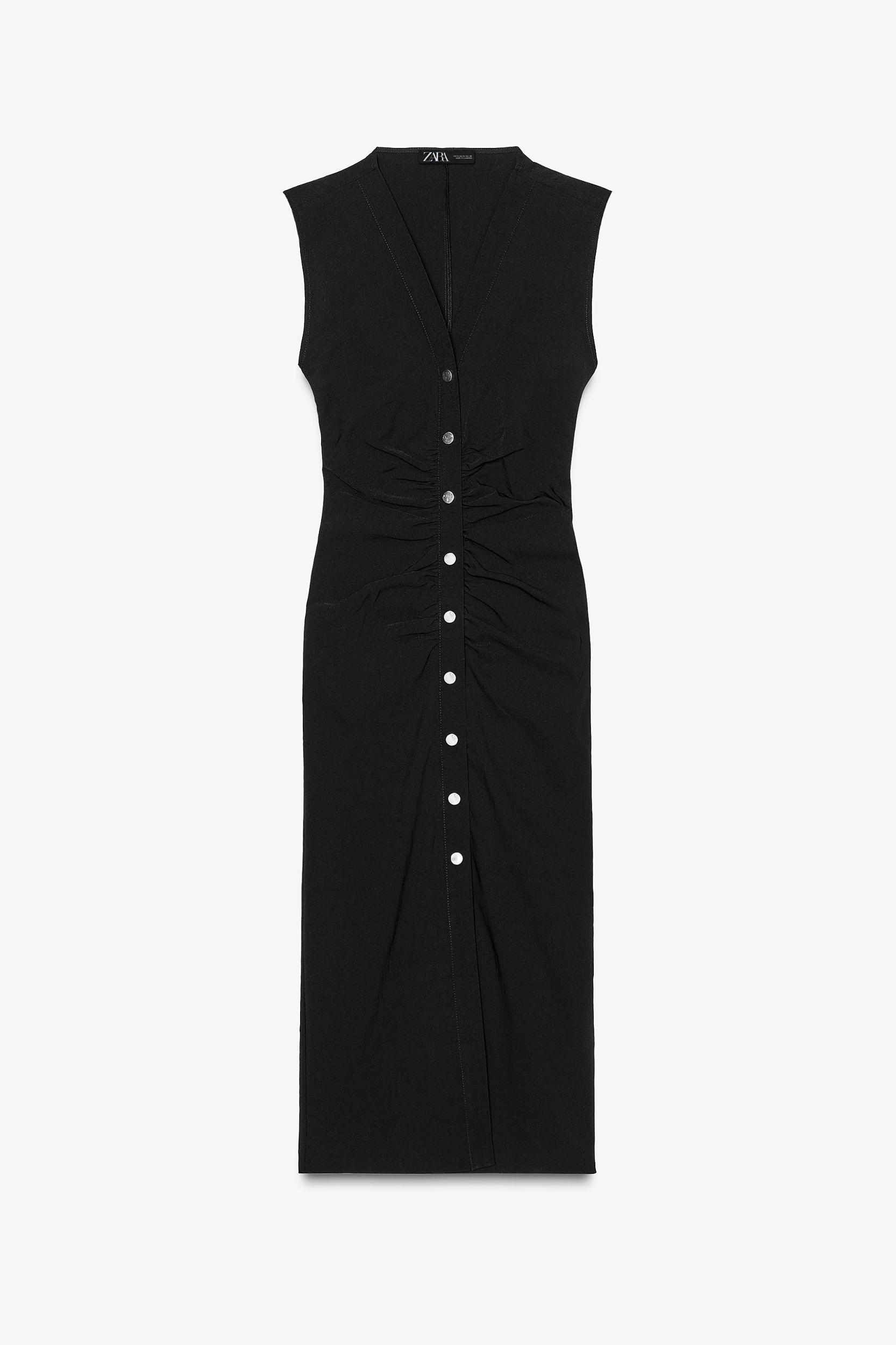 RUCHED MIDI DRESS Product Image