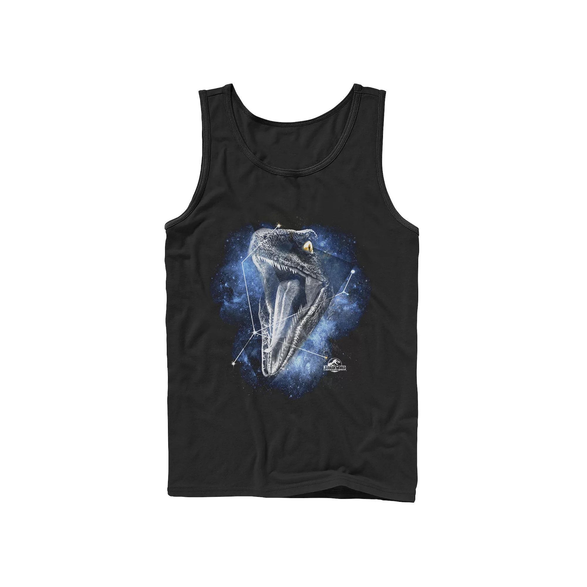 Men's Jurassic World Raptor Roaring Constellation Tank Top,  Product Image