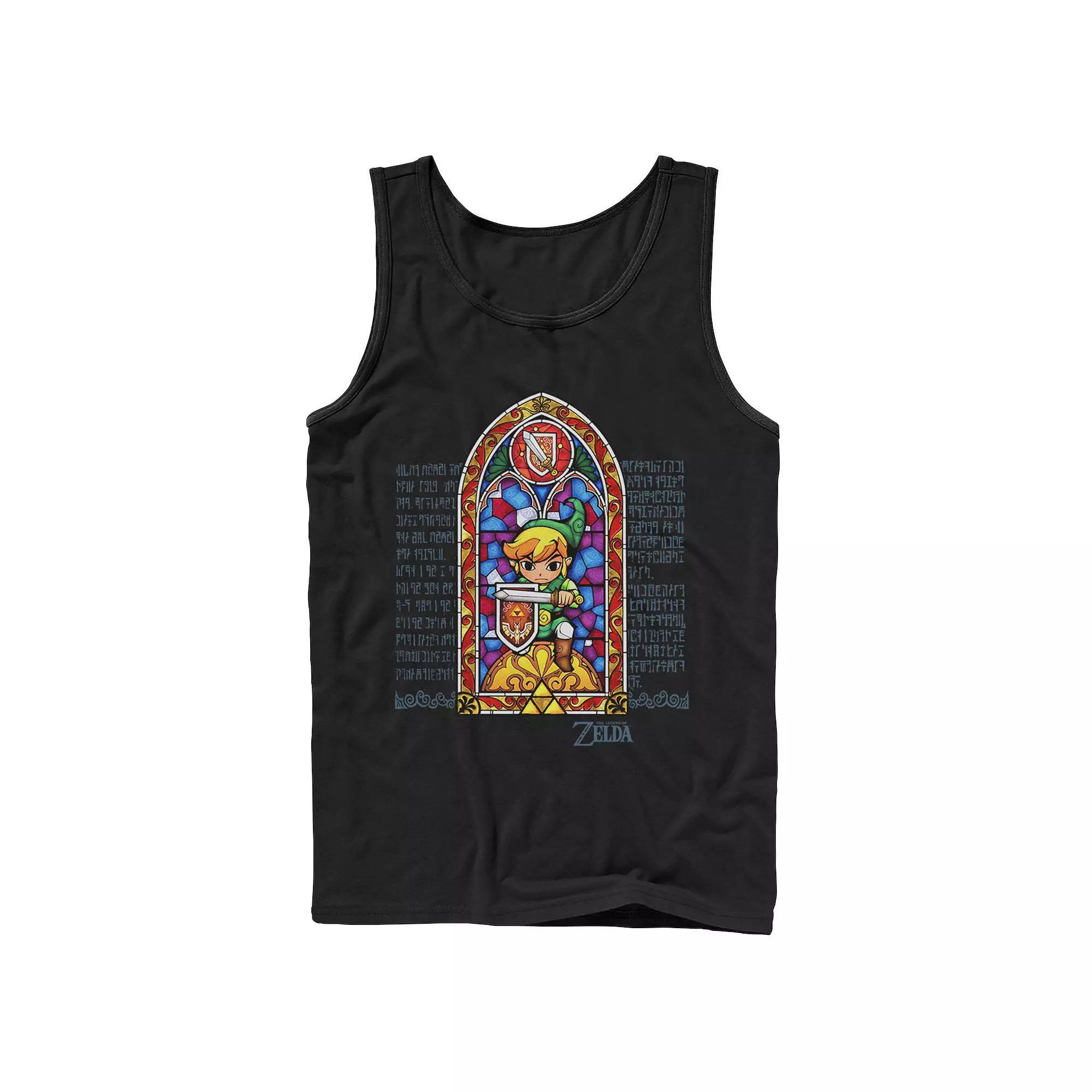Men's Nintendo Zelda Stained Glass Protector Tank Top,  Product Image