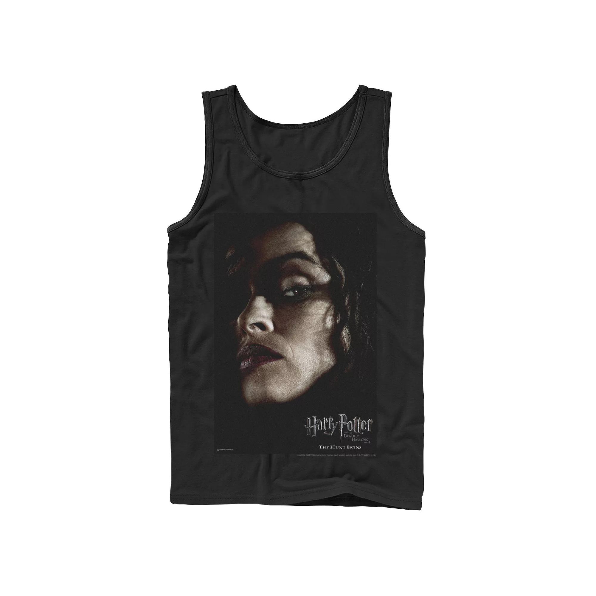 Men's Harry Potter Deathly Hallows Bellatrix Character Poster Graphic Tank Top, Size: XL, Black Product Image