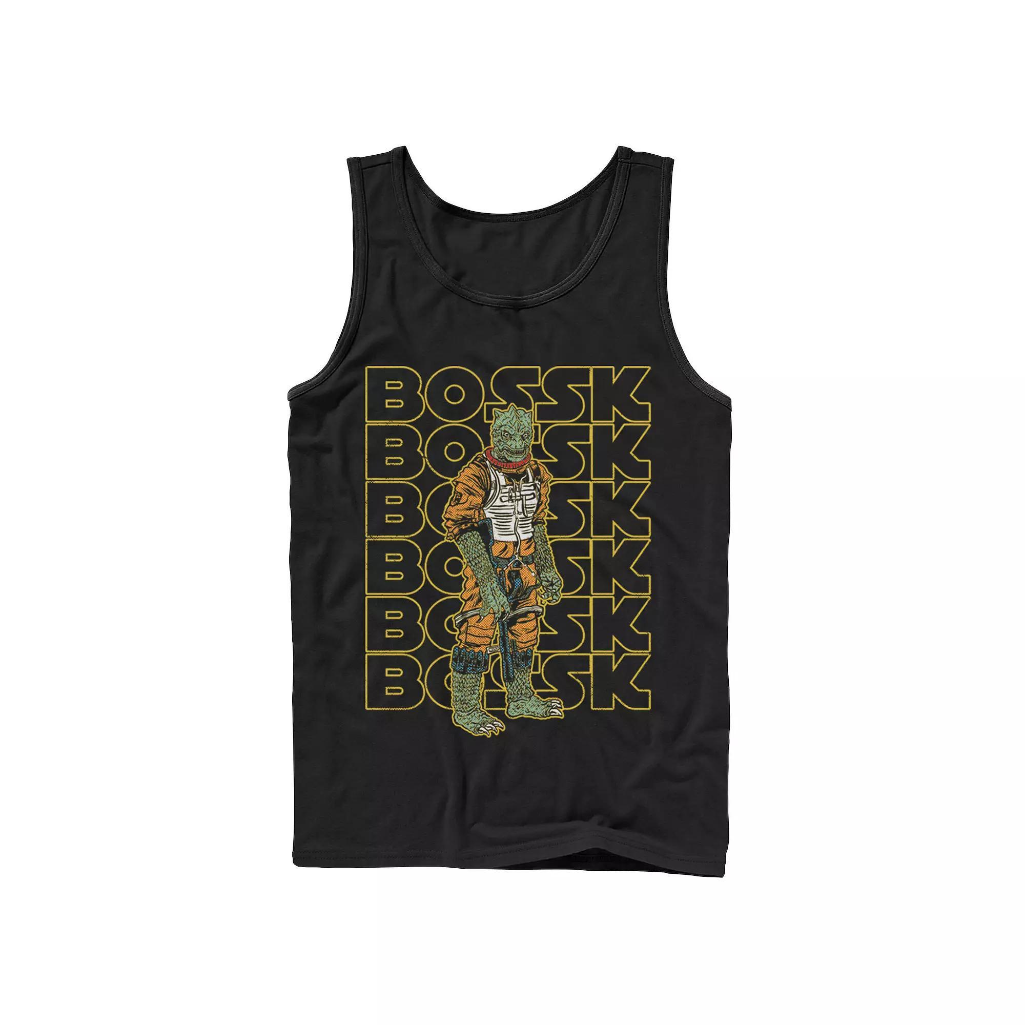 Men's Star wars Bossk Word Stack Portrait Tank Top, Size: Large, Black Product Image