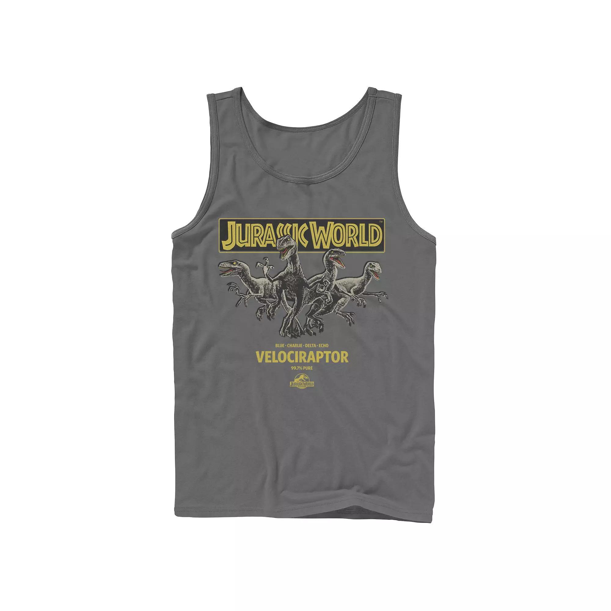 Men's Jurassic World Blue, Charlie, Delta & Echo Pack Tank Top,  Product Image