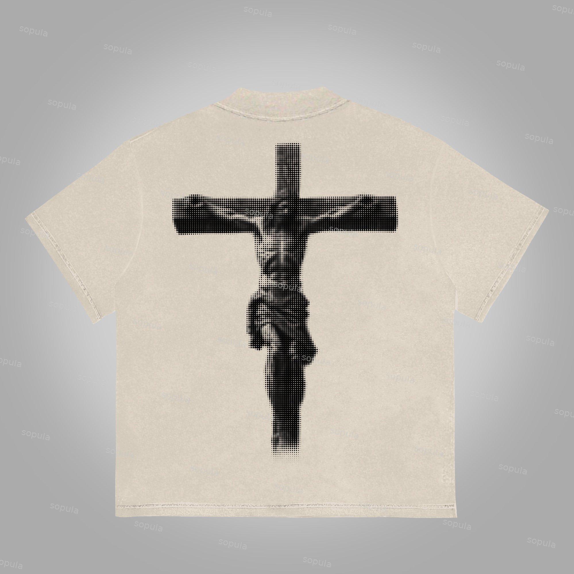 Sopula Jesus Outlet Printing Graphics Cotton T-Shirt Product Image