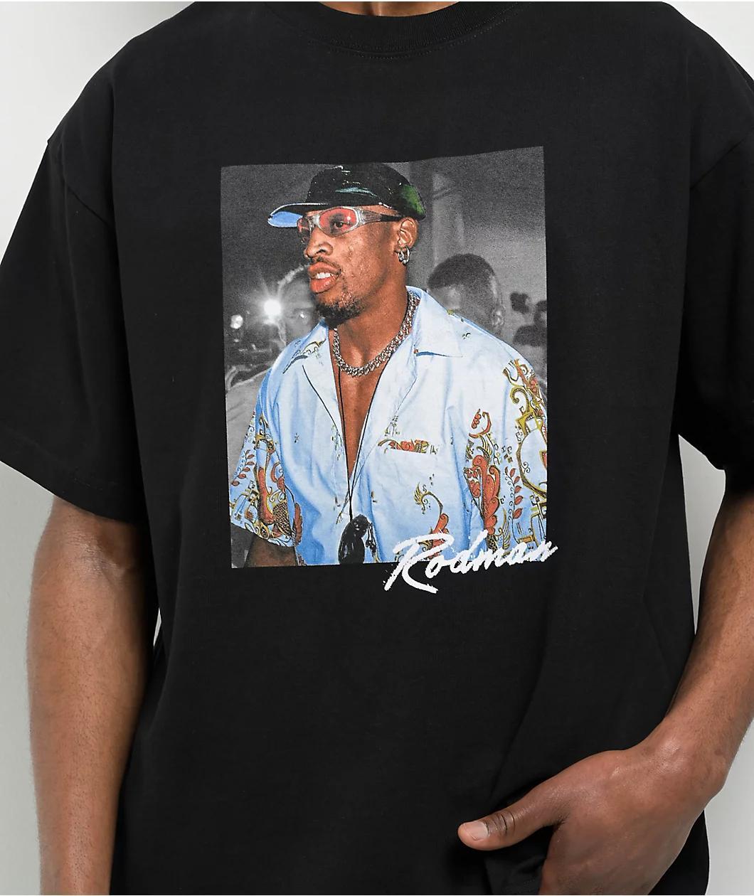 Rodman Apparel Signature Photo Black T-Shirt Product Image