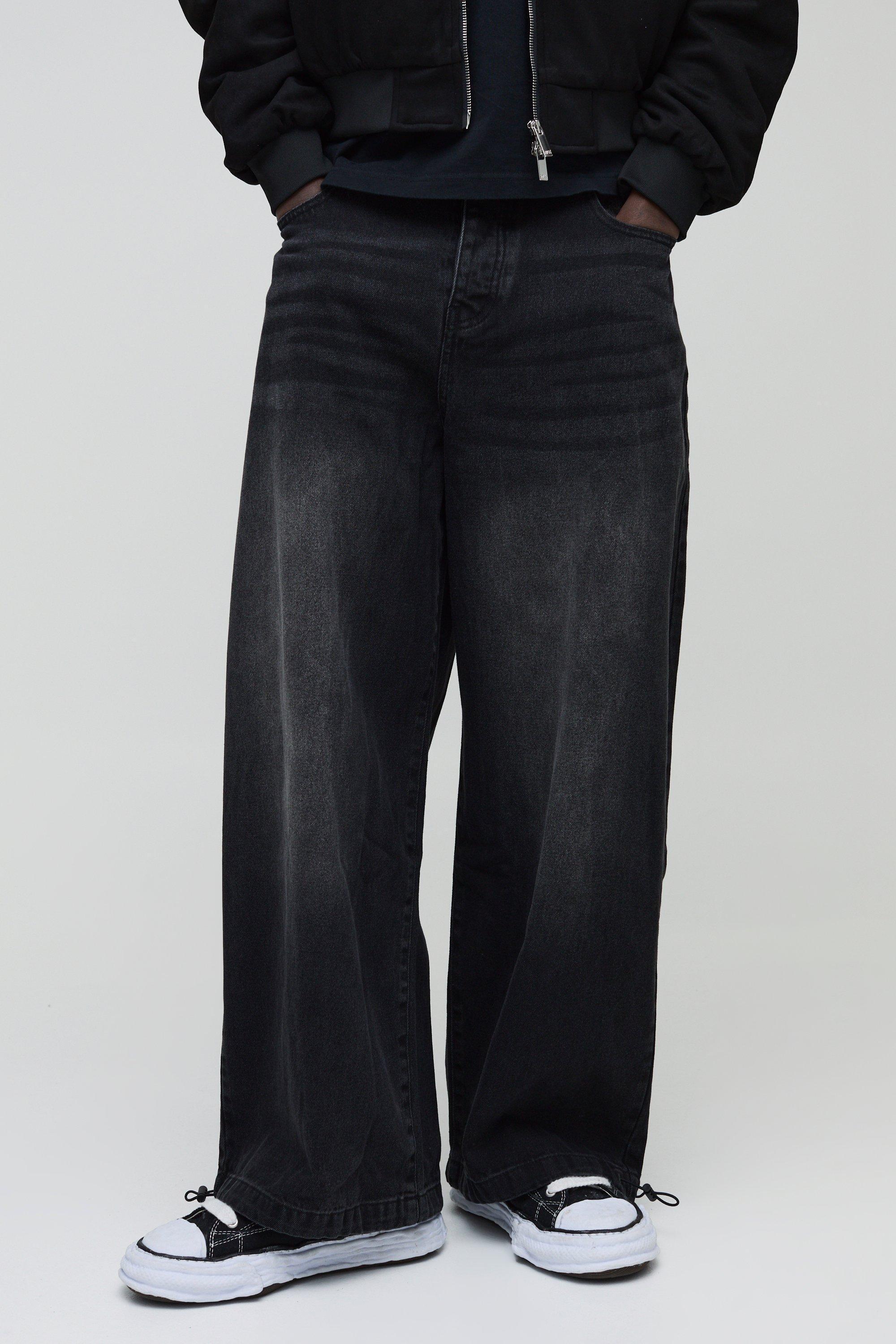 Denim Parachute Jean | boohooMAN USA Product Image