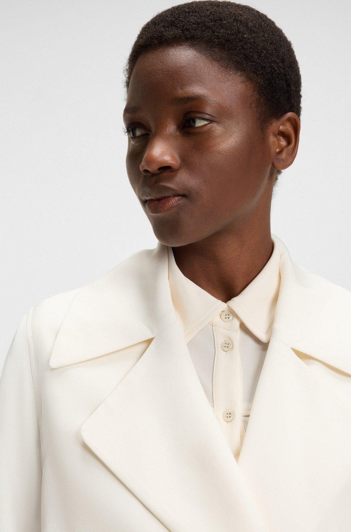 Trench coat with fabric belt Product Image