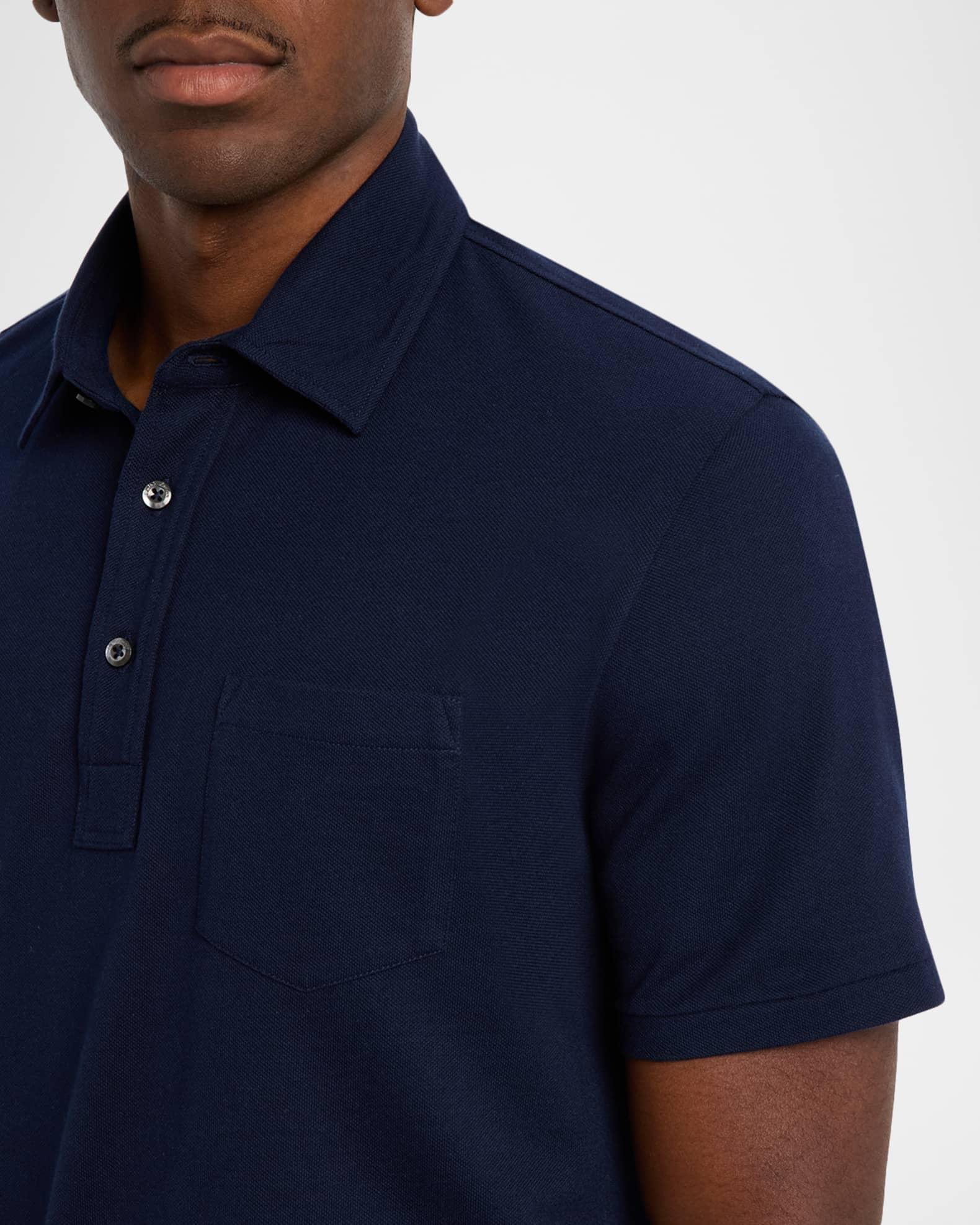 Men's Cotton and Cashmere Polo Shirt Product Image