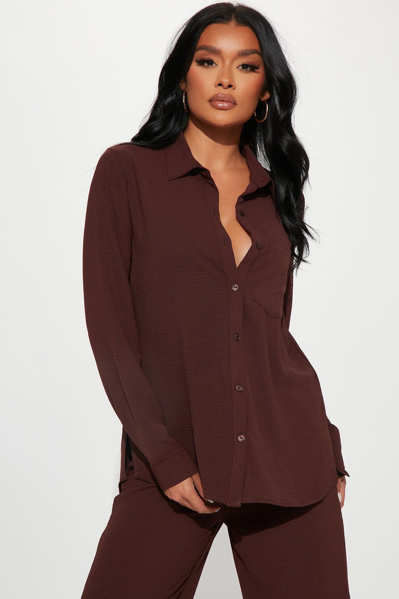 Makenzie Pant Set - Brown Product Image