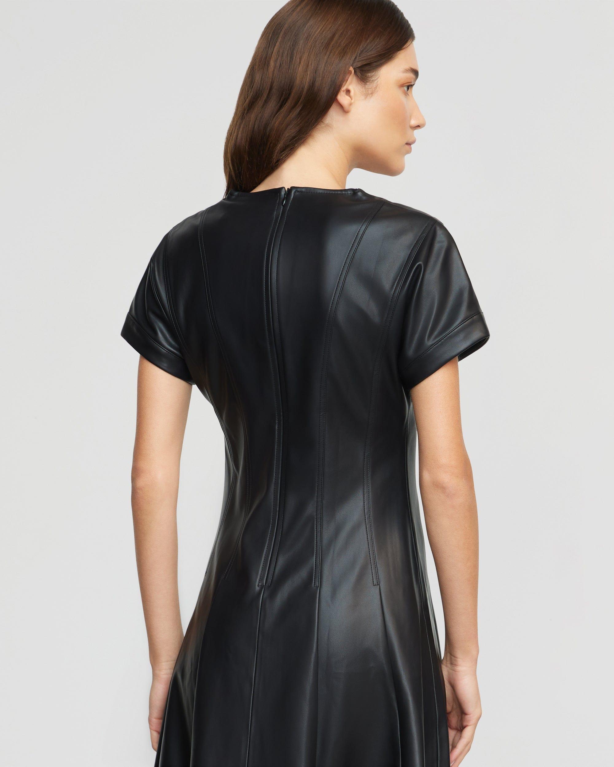 Ash Vegan Leather A-Line Dress Product Image