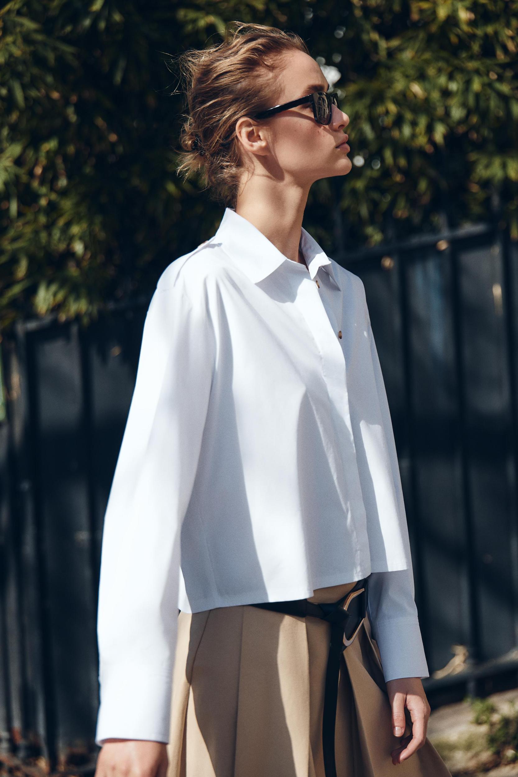 CROPPED POPLIN SHIRT Product Image