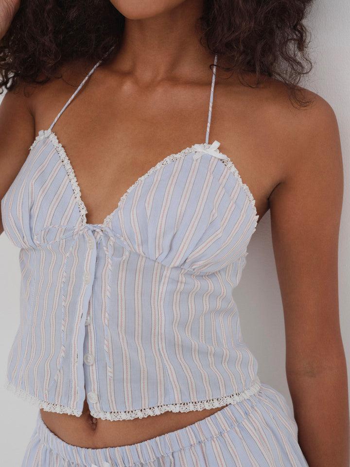 Lakeside Stripe Top — Blue Product Image