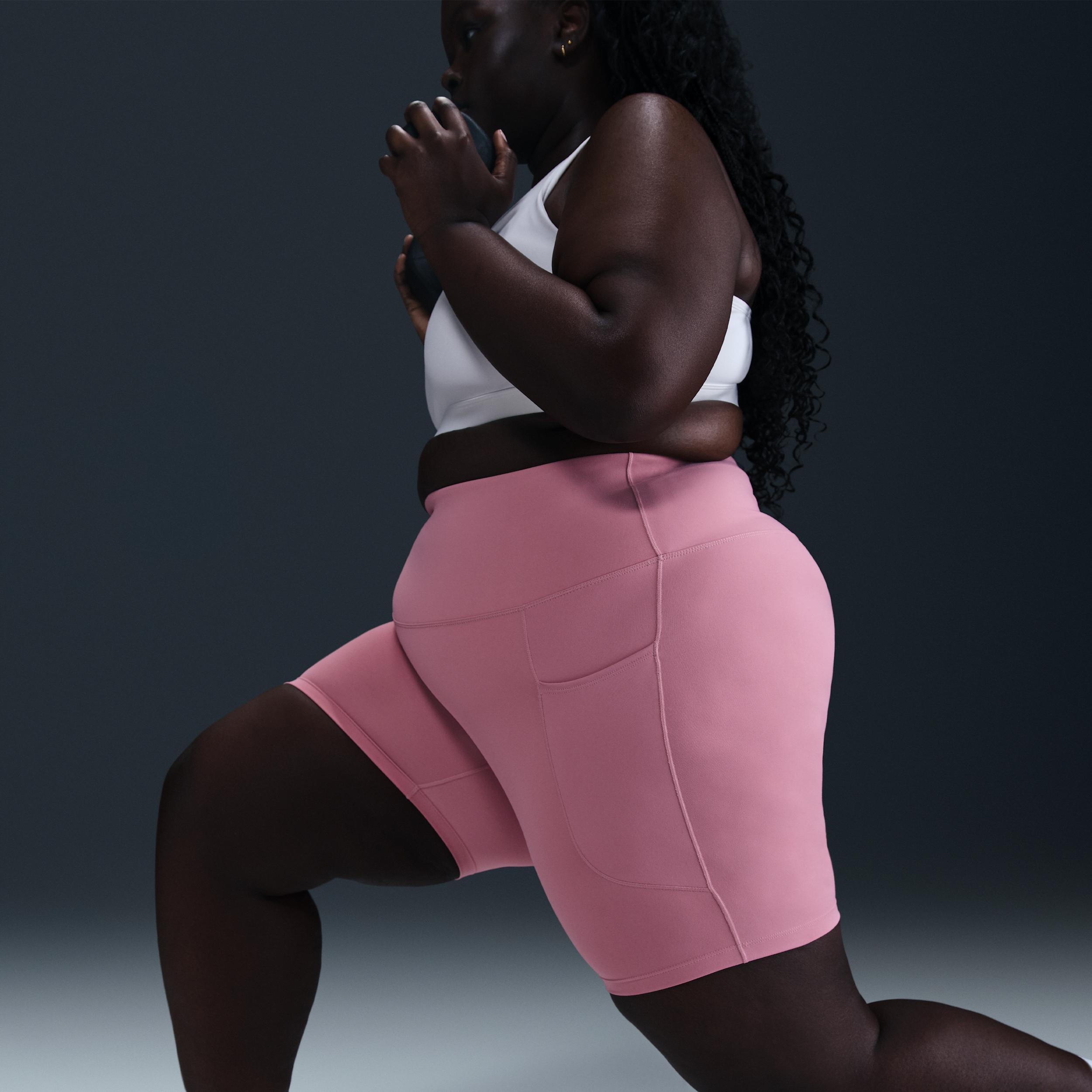 Nike Women's One High-Waisted 8" Biker Shorts with Pockets (Plus Size) Product Image