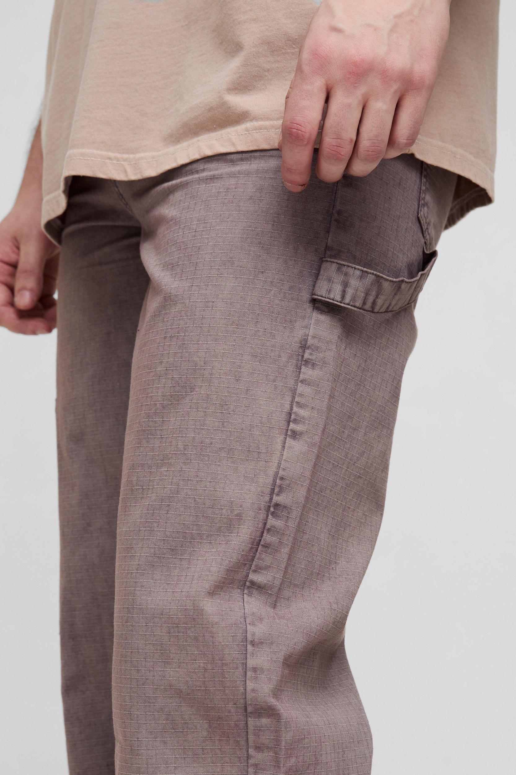 Tall Washed Ripstop Relaxed Fit Carpenter Pants | boohooMAN USA Product Image