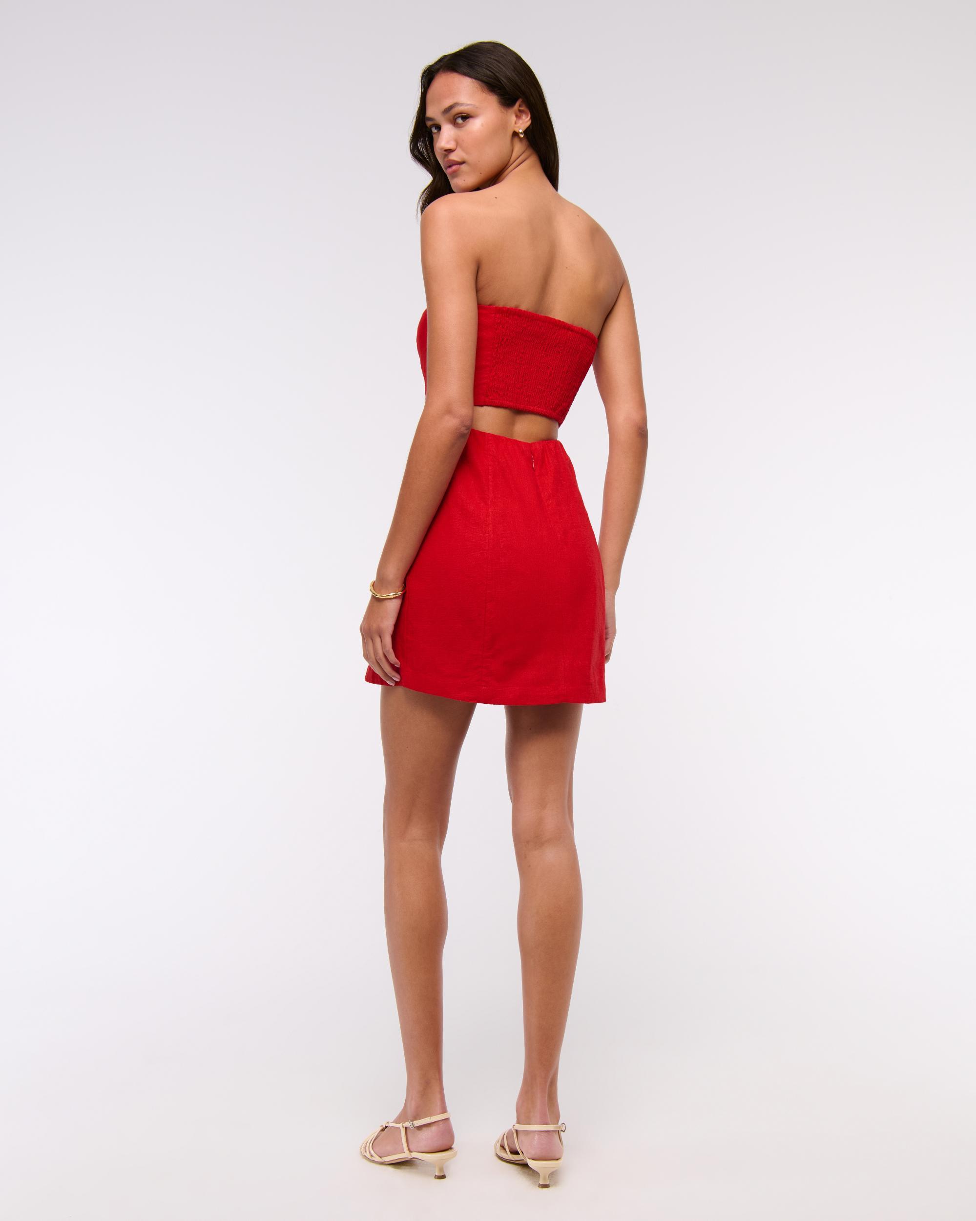 Beaded Strapless Mini Dress Product Image