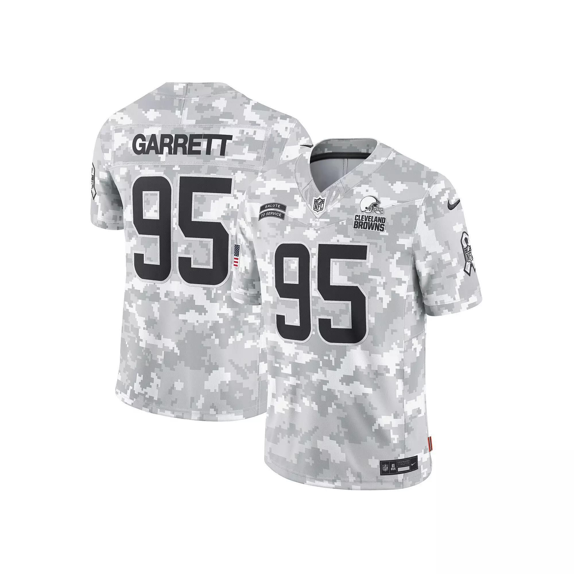 Men's Nike Myles Garrett Arctic Camo Cleveland Browns 2024 Salute to Service Limited Jersey, Size: 2XL, Team Product Image