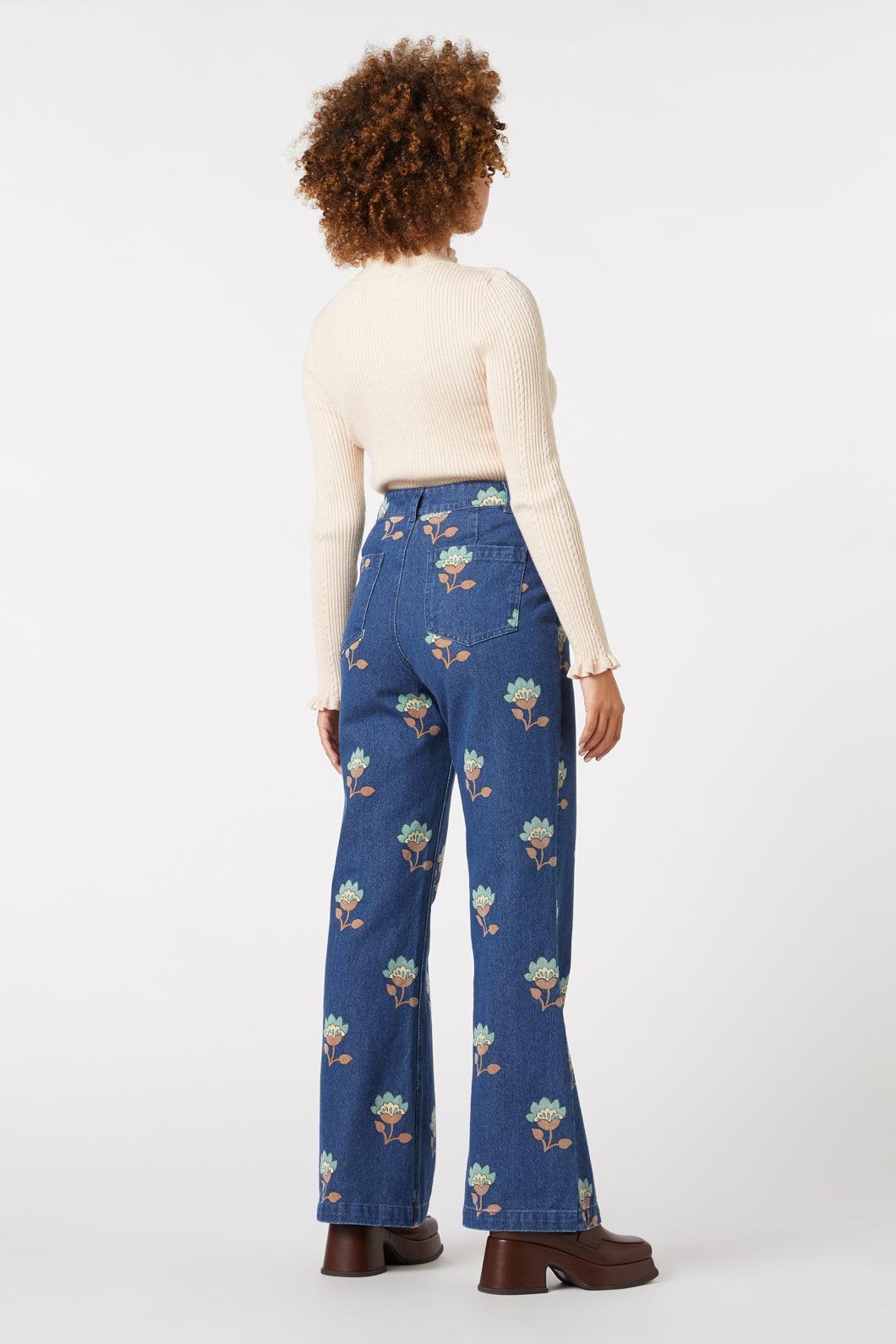 Retro Flora Flare Jean Product Image