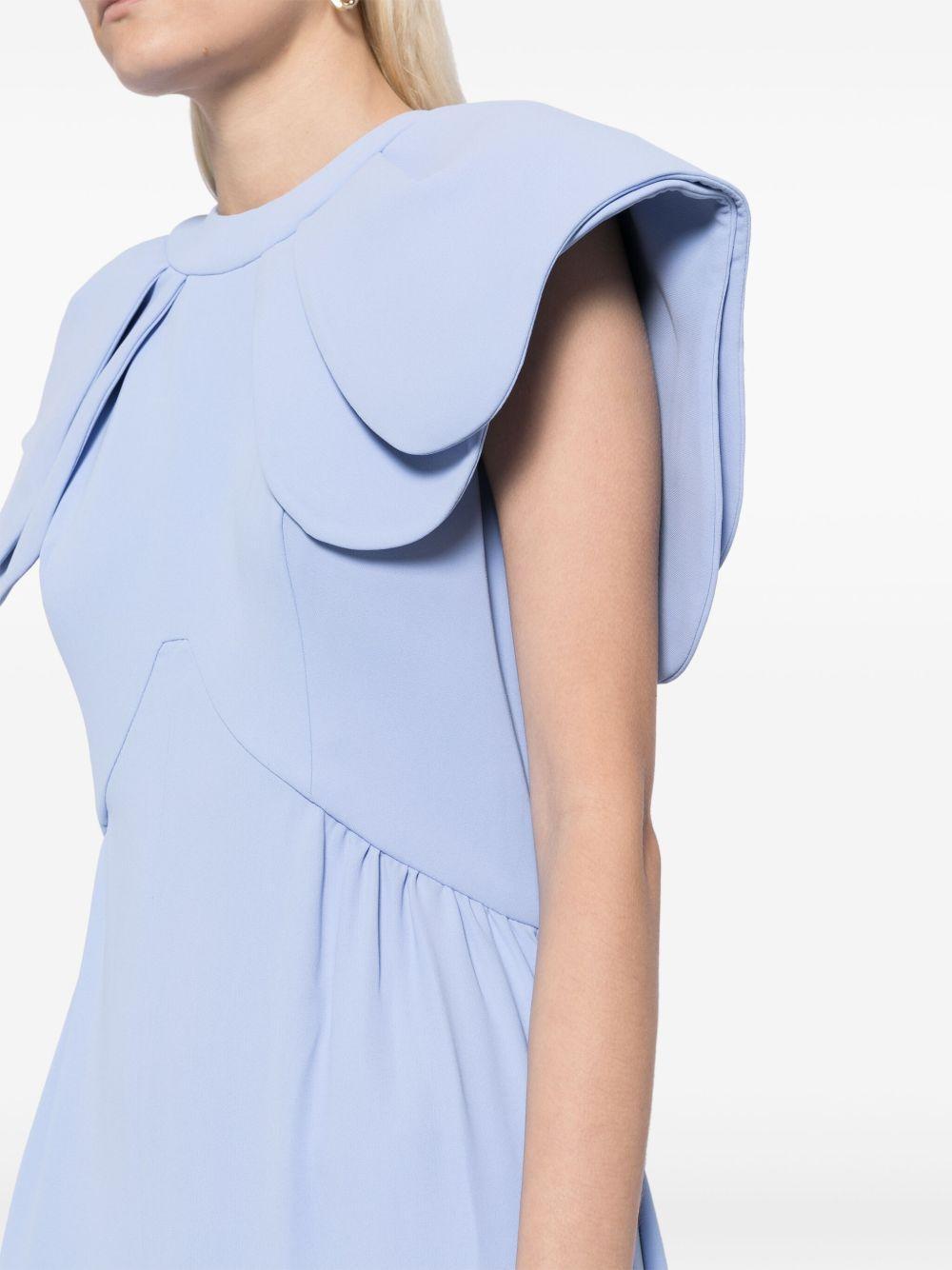 crepe jumpsuit with back overskirt Product Image