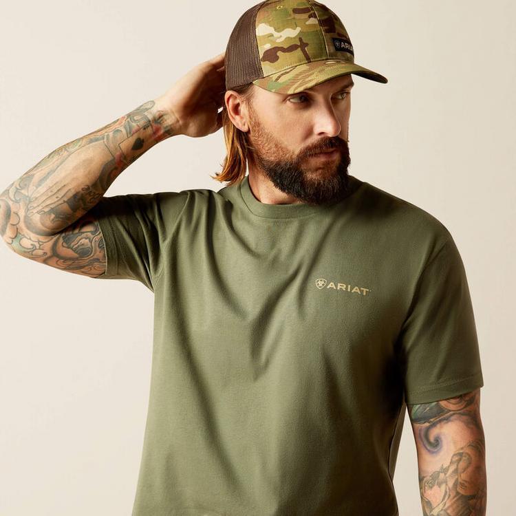 Ariat® Men's S/S Surplus Green Duck T-Shirt Product Image