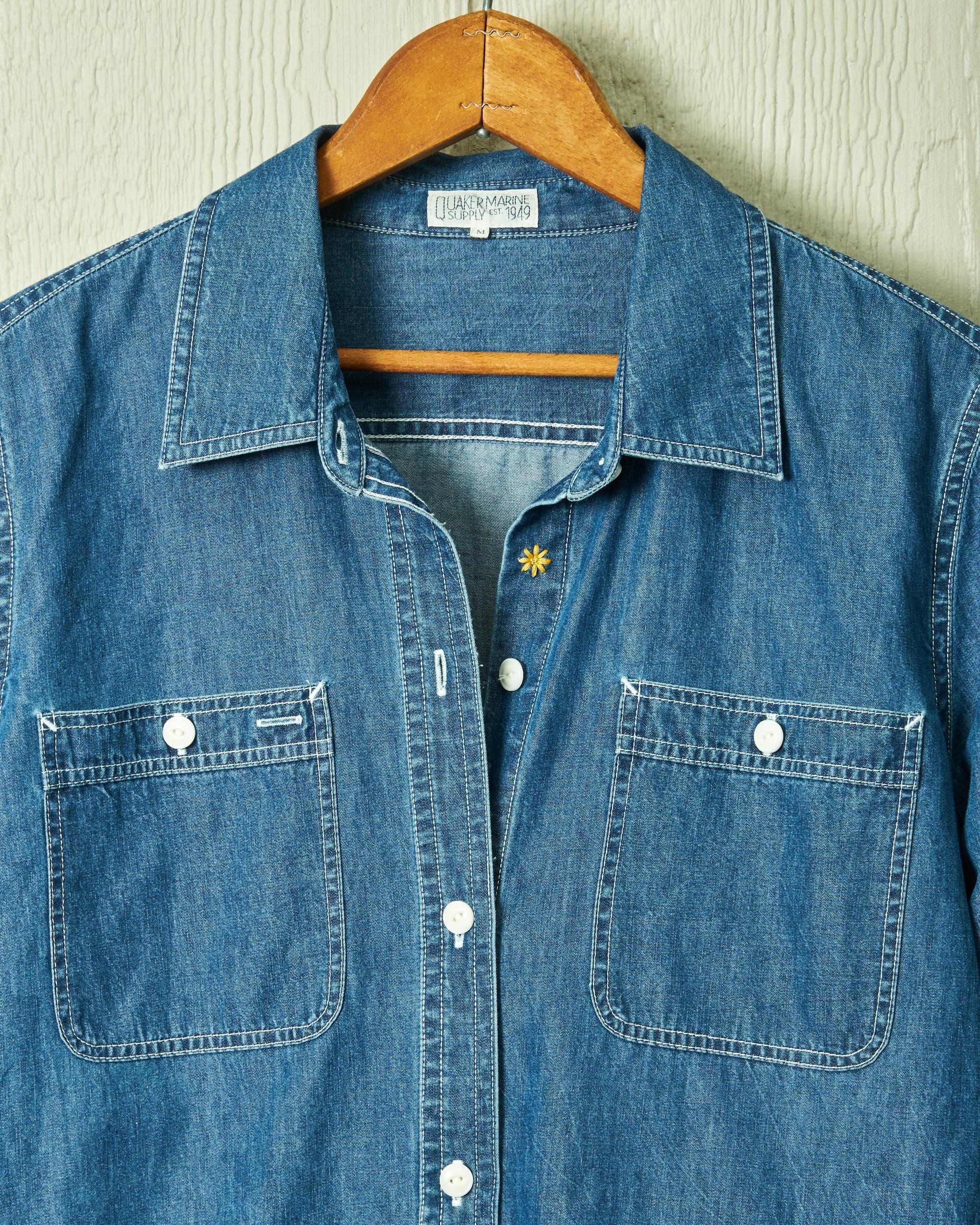 Women's Work Shirt in Denim Product Image