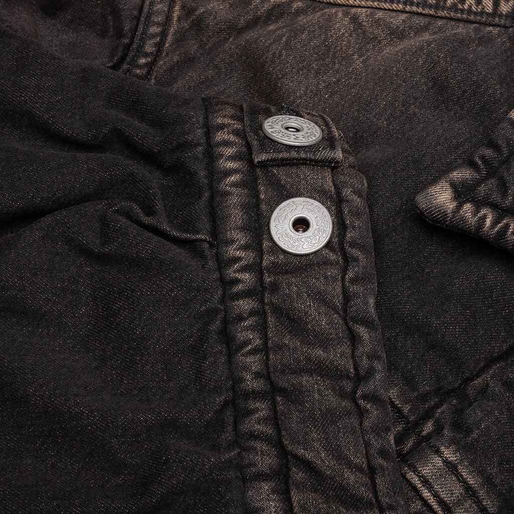 Puffer Denim Jacket - Black Male Product Image