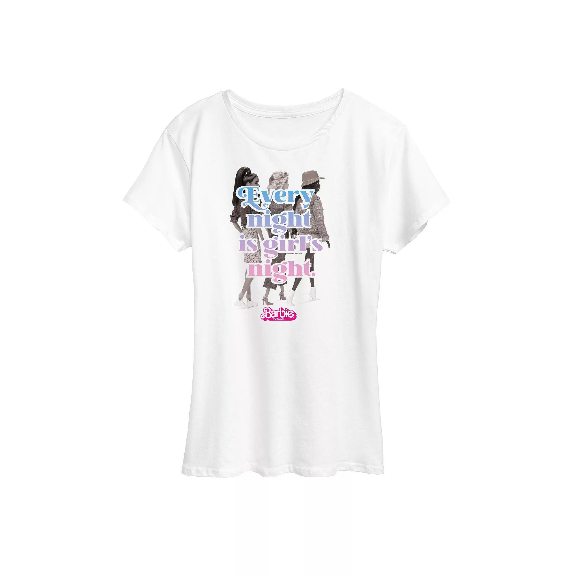 Women's Barbie The Movie Girls Night Graphic Tee, Girl's, Size: XXL, White Product Image