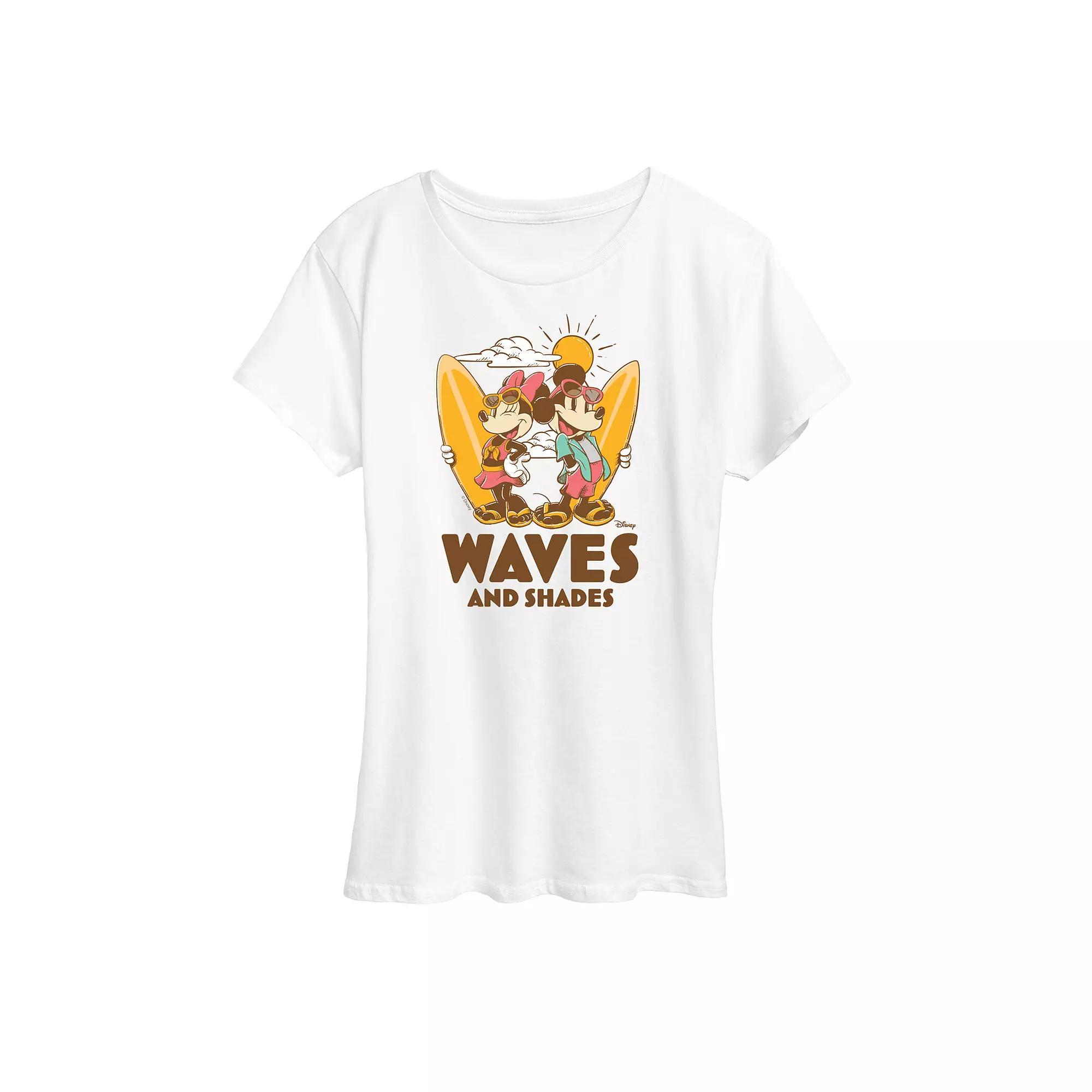 Disney's Mickey & Minnie Mouse Women's Waves and Shades Graphic Tee,  Product Image