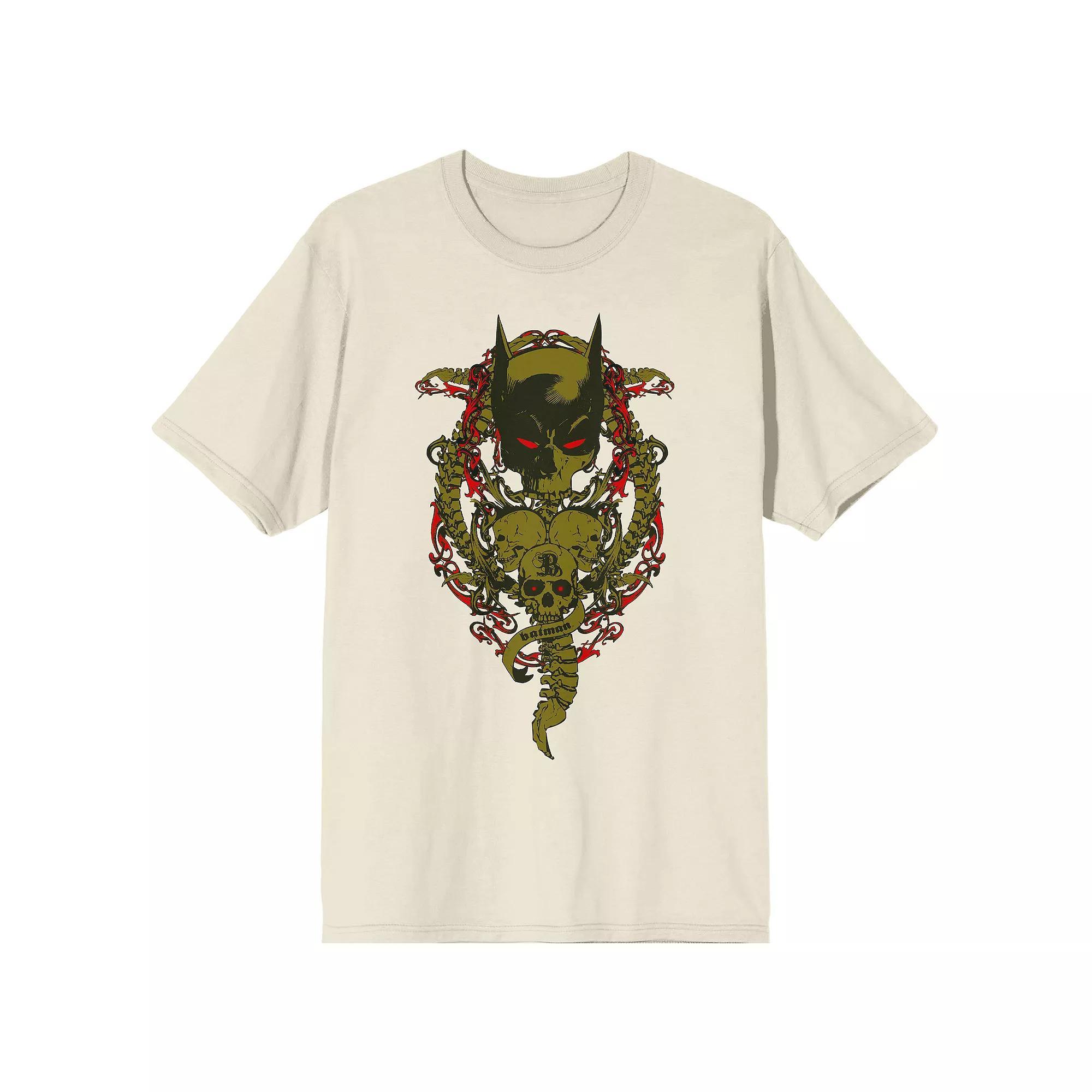 Men's Batman Bat Mask With Skull Tee,  Product Image