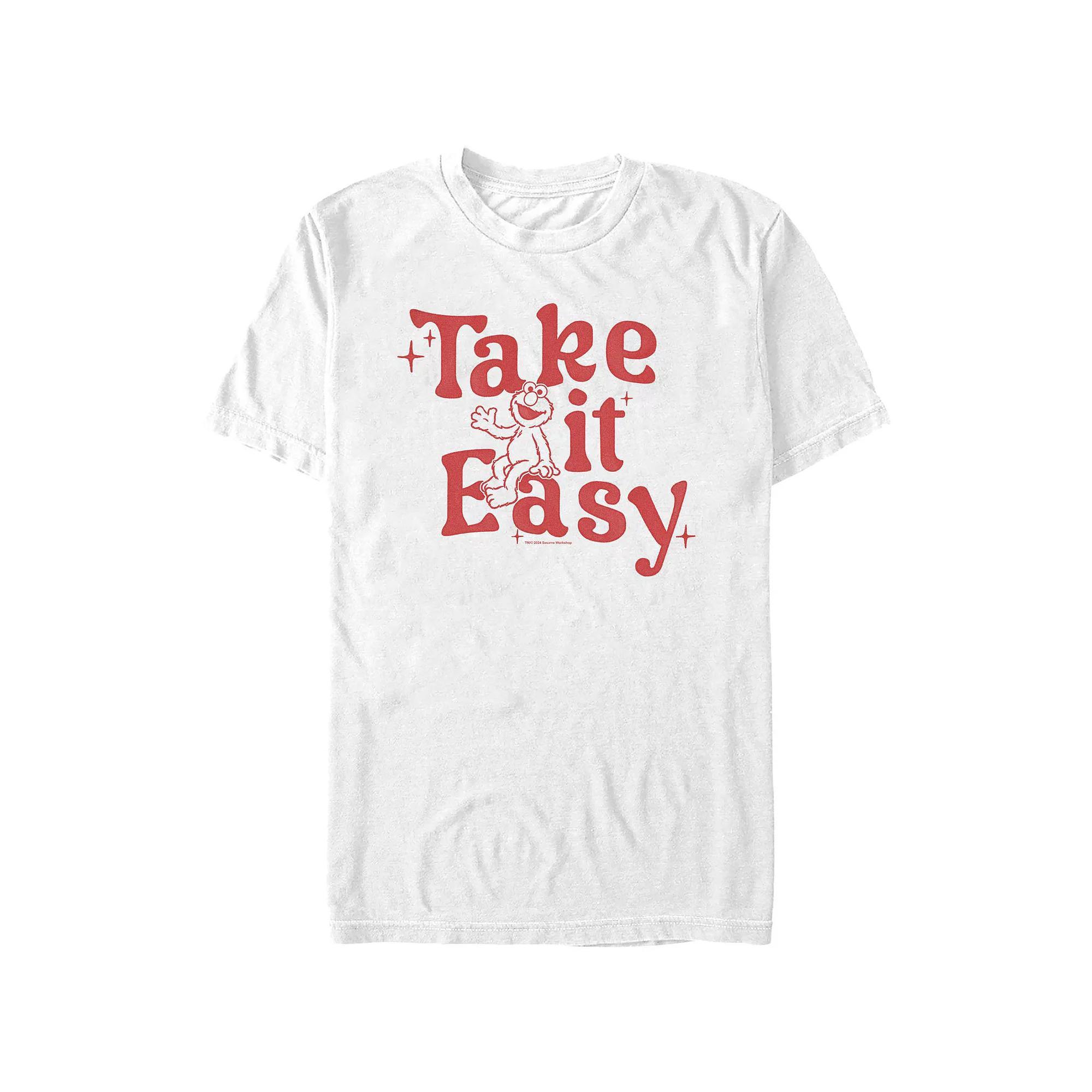 Men's Sesame Street Take It Easy Graphic Tee, Size: XS, White Product Image