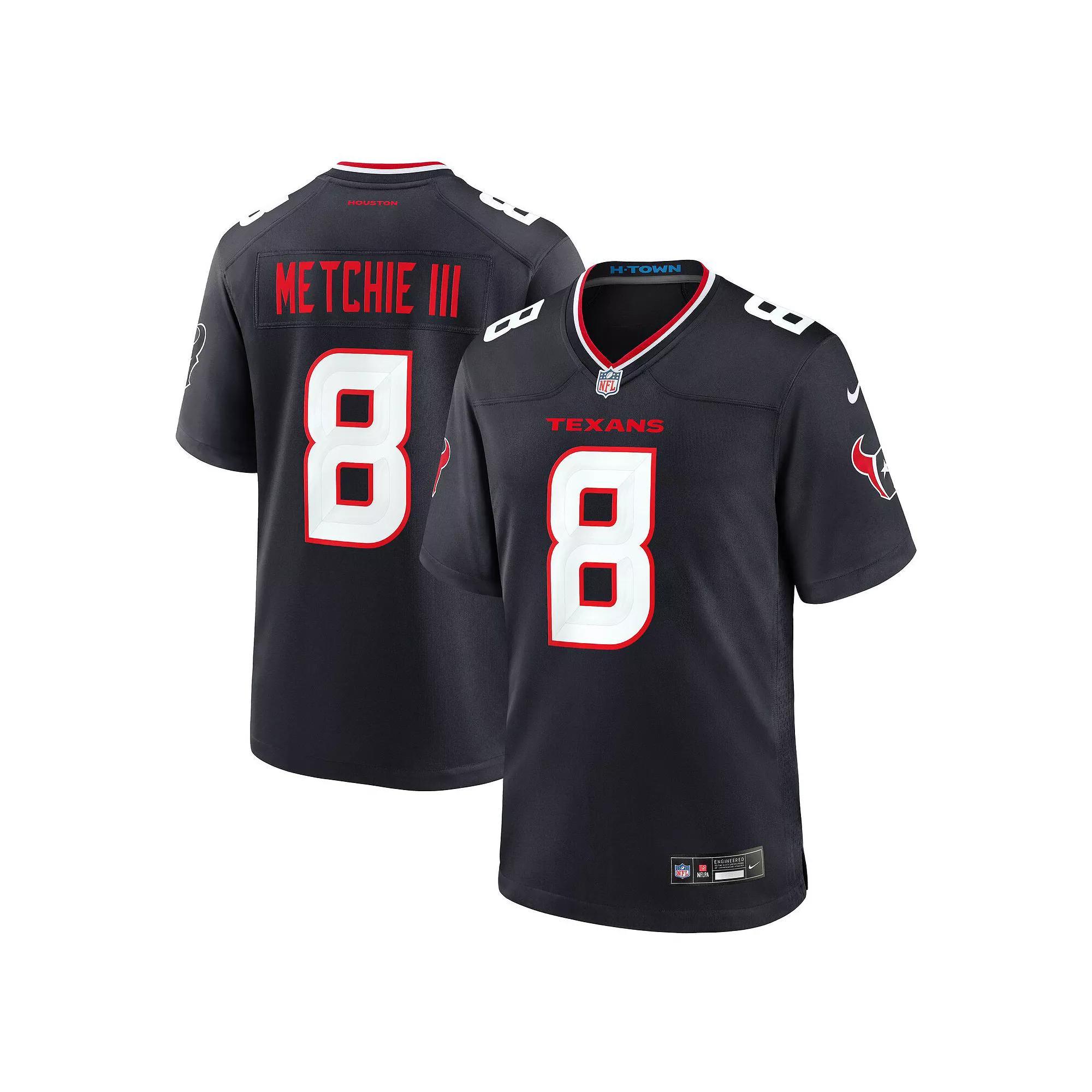 Mens Nike John Metchie III Houston Texans Team Game Jersey Blue Product Image