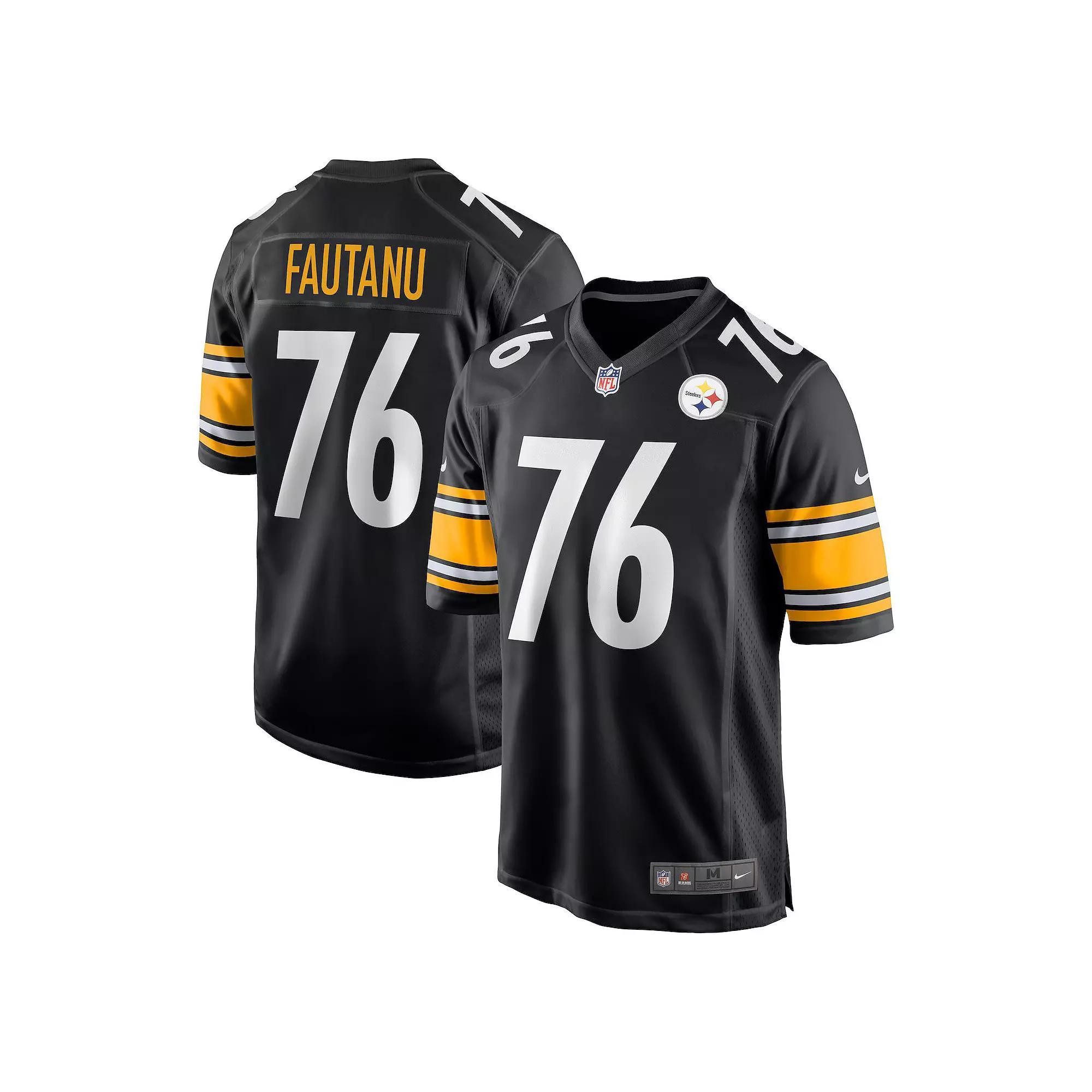 Men's Nike Troy Fautanu Black Pittsburgh Steelers 2024 NFL Draft First Round Pick Player Game Jersey, Size: Medium Product Image