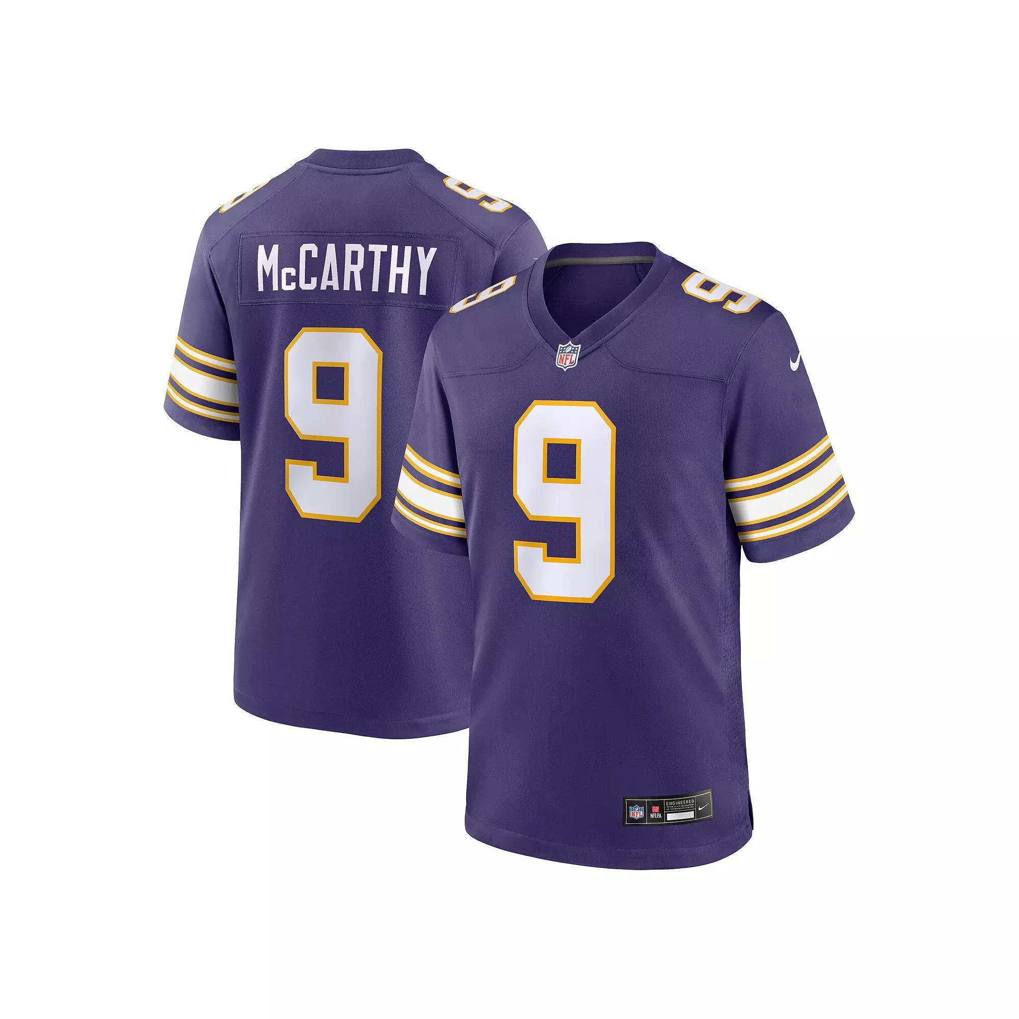 Men's Nike J.J. McCarthy Purple Minnesota Vikings 2nd Alternate 2024 NFL Draft First Round Pick Player Game Jersey, Size: Medium Product Image