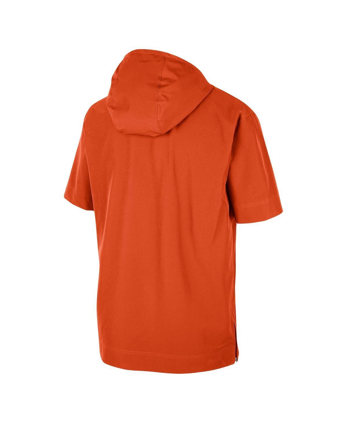 NIKE Orange Clemson Tigers Coaches Half-zip Short Sleeve Jacket Product Image