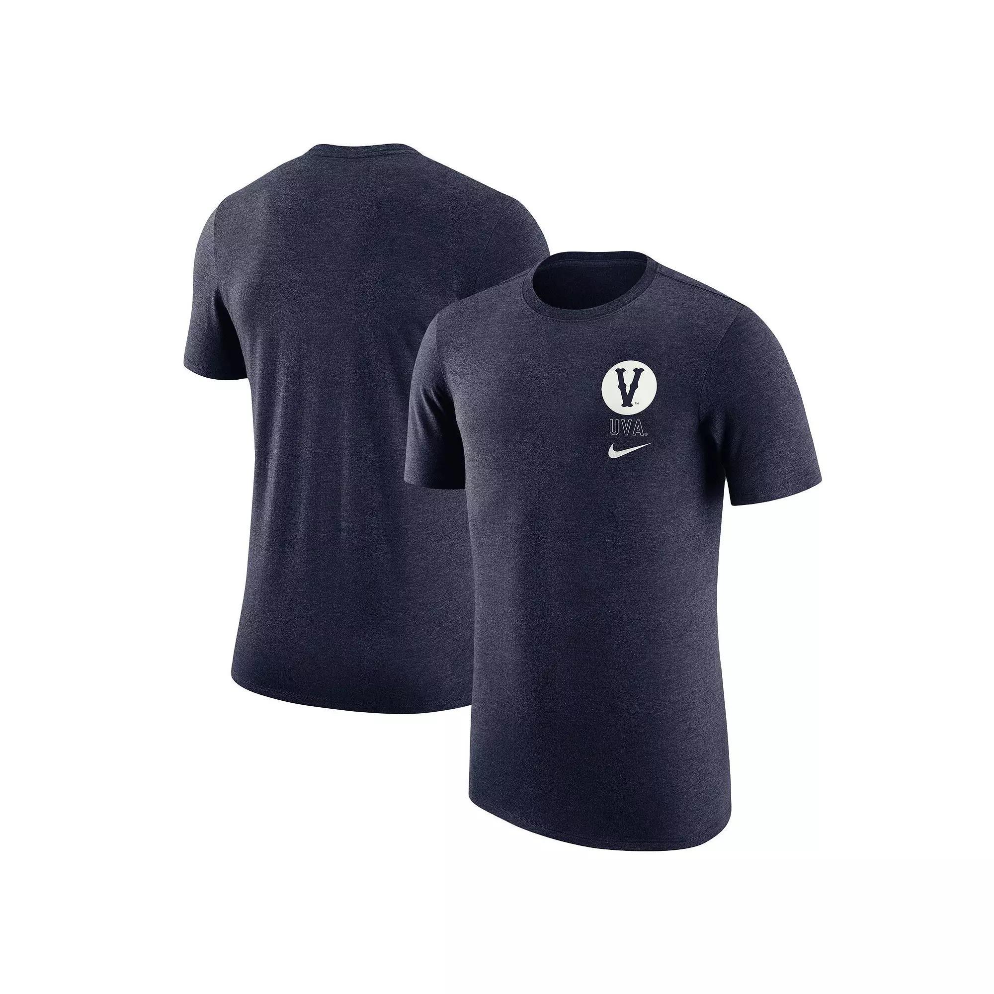Men's Nike Navy West Virginia Mountaineers Retro Tri-Blend T-Shirt,  Product Image