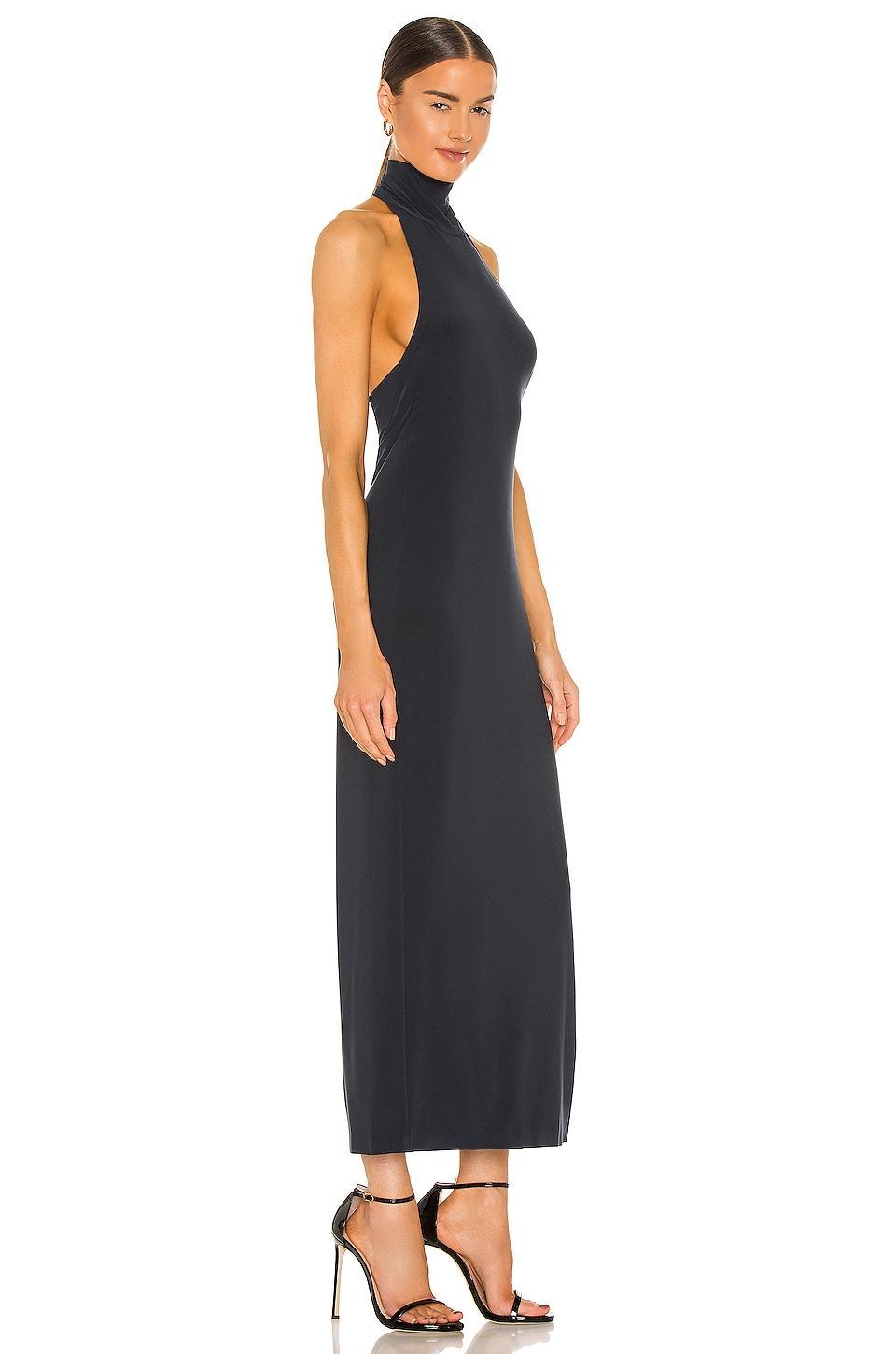 Halter Turtle Side Slit Gown Norma Kamali Product Image