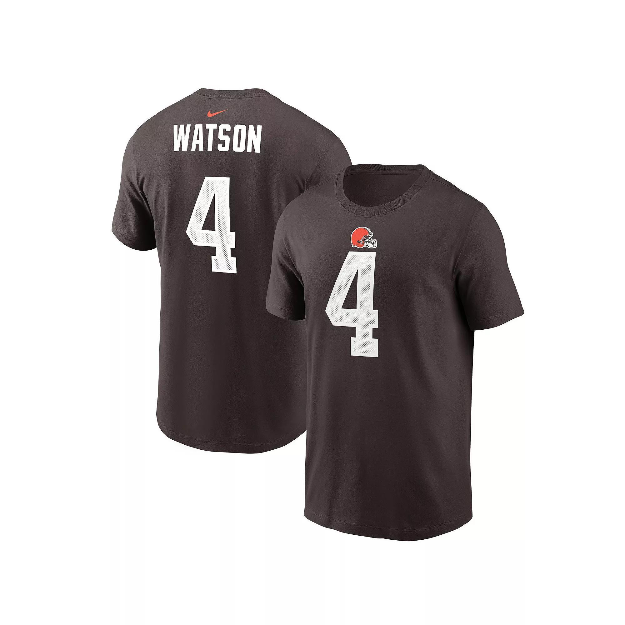 Men's Nike Deshaun Watson Brown Cleveland Browns Player Name & Number T-Shirt,  Product Image