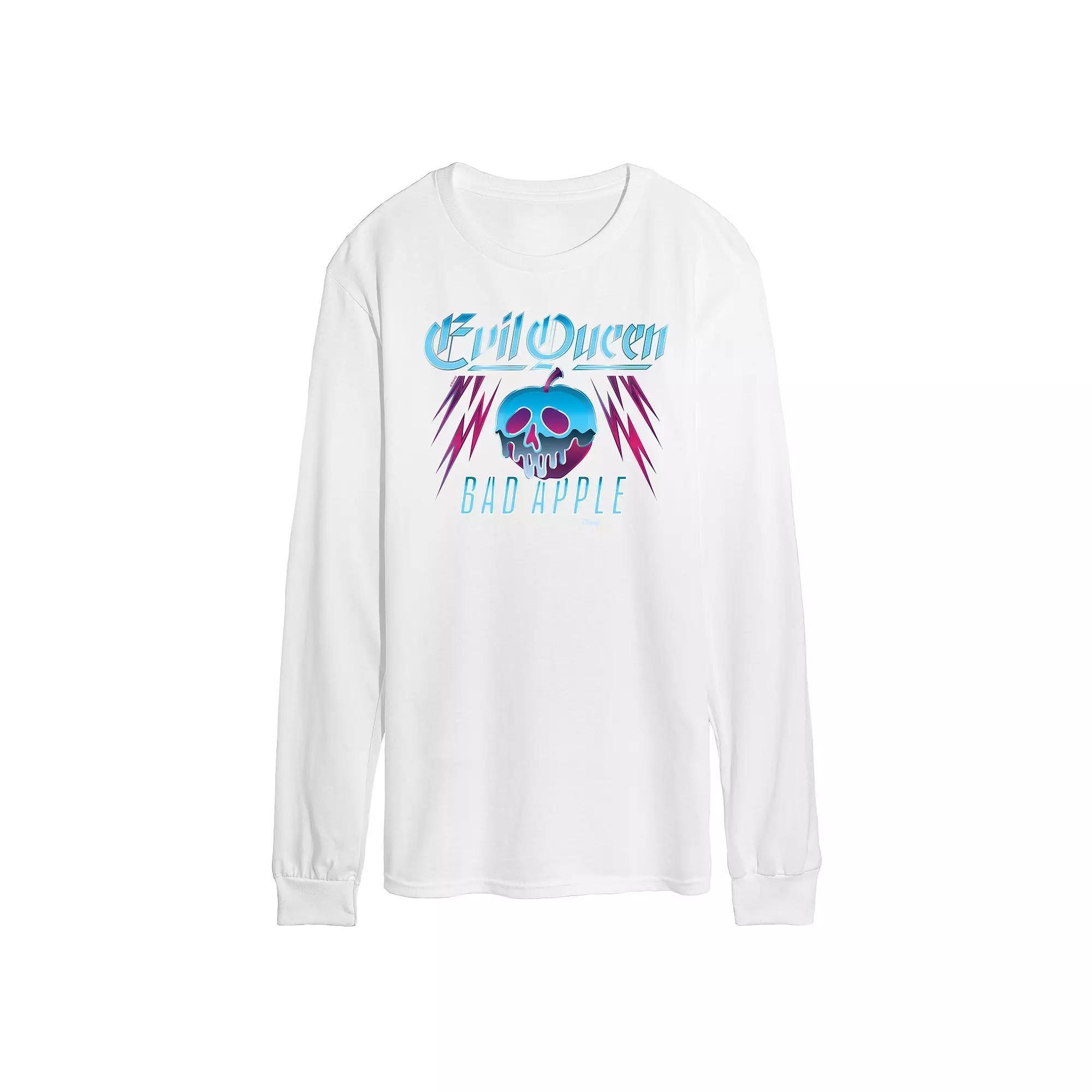 Disney Villains Snow White Evil Queen Men's Bad Apple Long Sleeve Graphic Tee,  Product Image