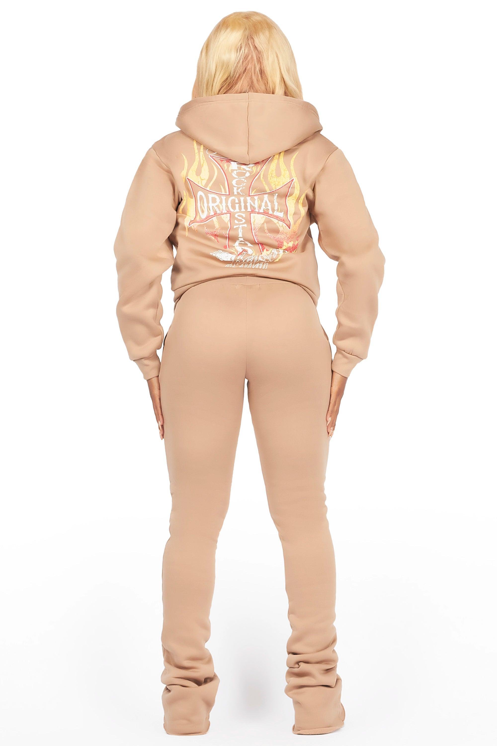 Inferna Tan Zip Up Super Stacked Trackset Female Product Image