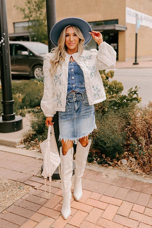 Statement Maker Quilted Jacket in Ivory Product Image