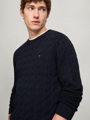 Cable Knit Crewneck Sweater Product Image
